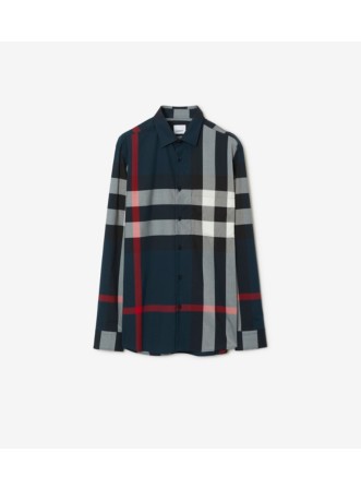 Navy blue burberry store shirt