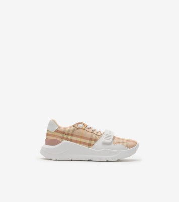 Check Sneakers in Teacup pink - Women, Nylon, Technical