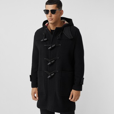 black long duffle coat