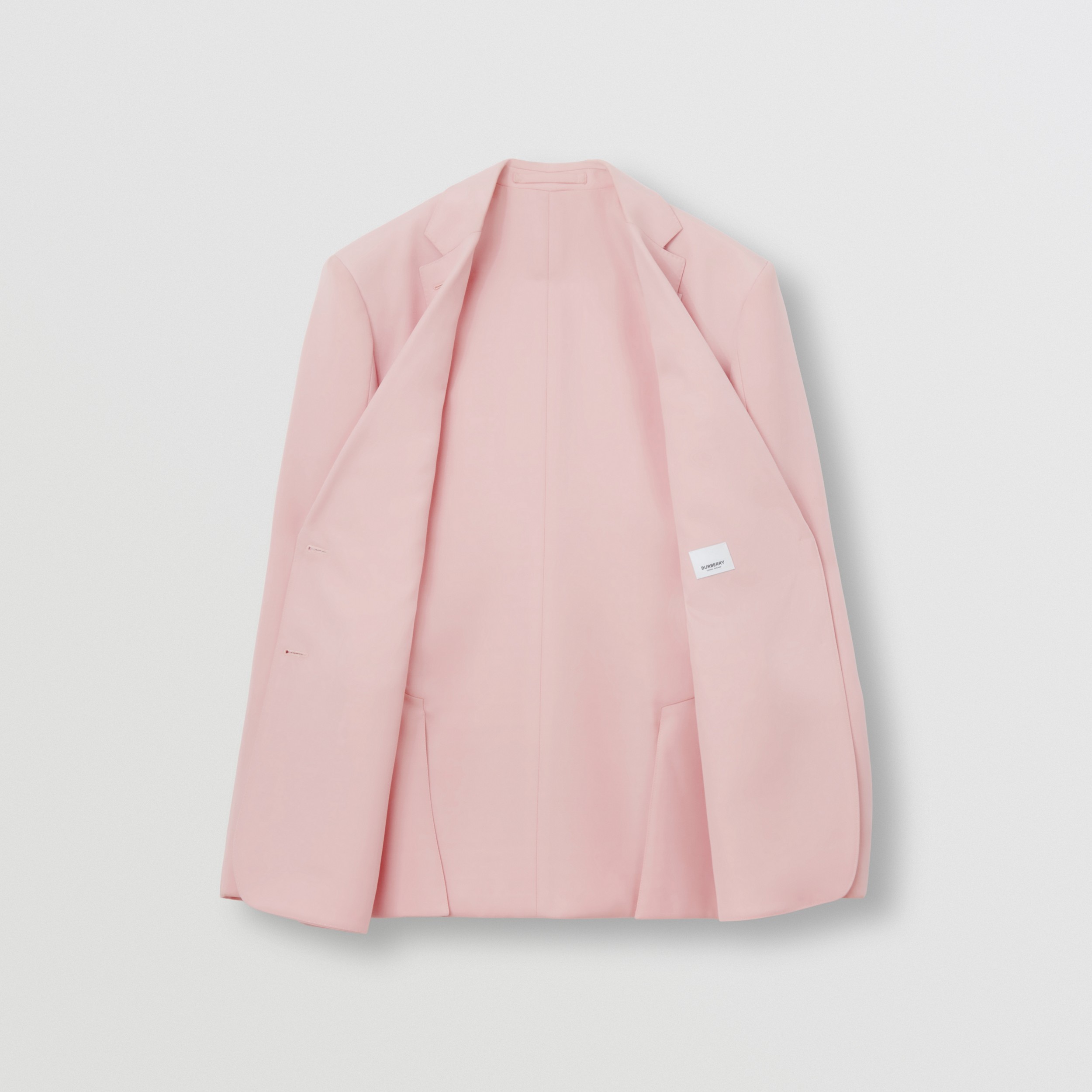 Chain-link Detail Grain de Poudre Wool Tailored Jacket in Seashell Pink - Women | Burberry® Official - 2