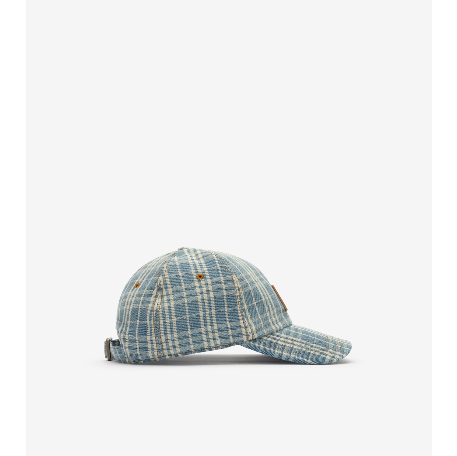 Denim-Basecap in Check