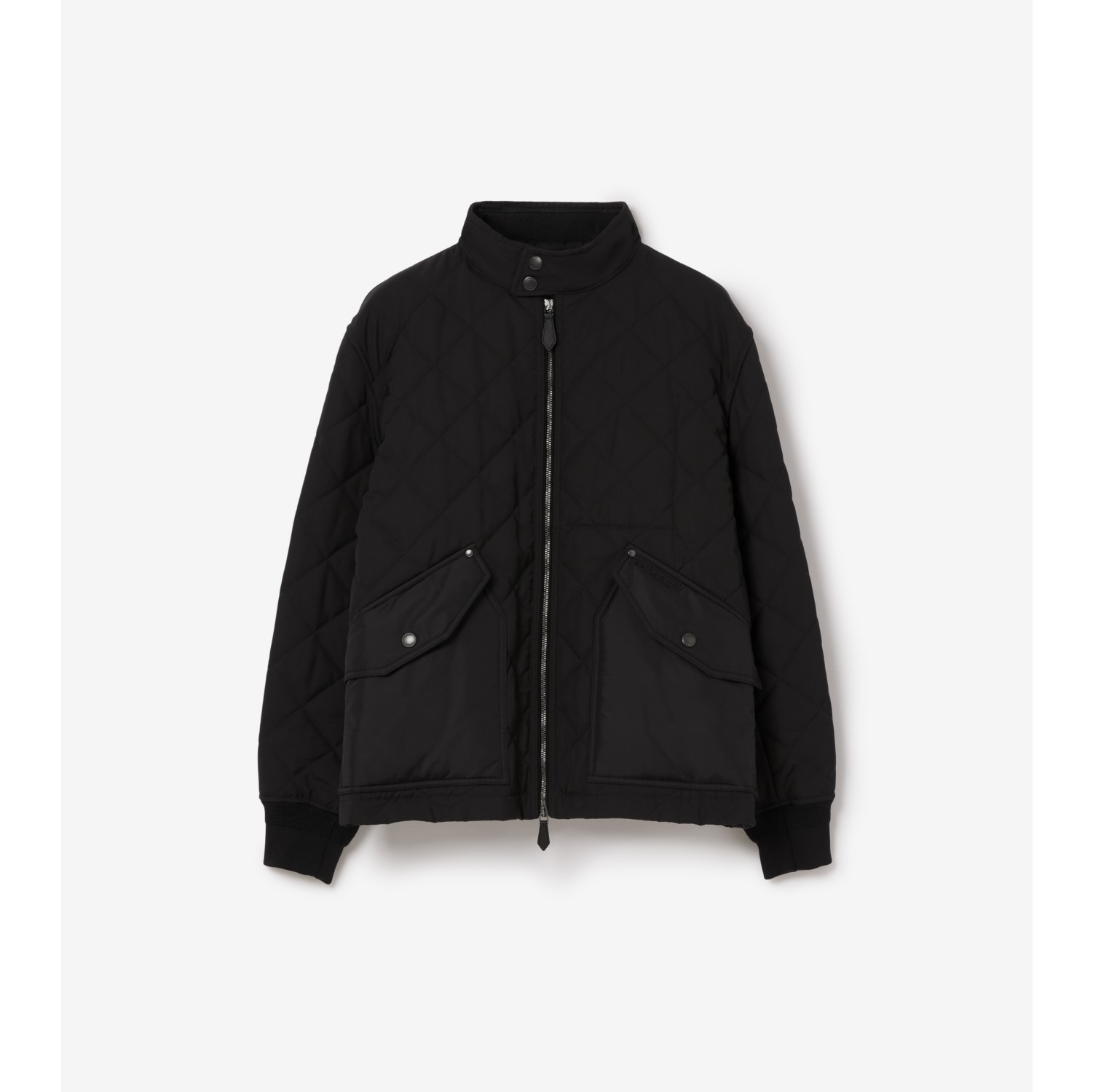 Burberry black jacket quilted best sale