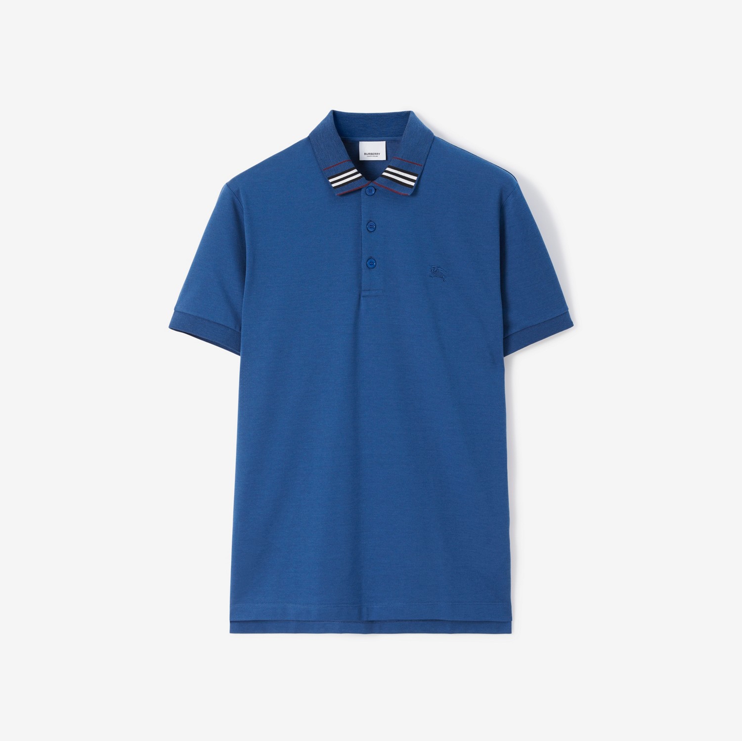 EKD Cotton Silk Polo Shirt in Rich Navy - Men | Burberry® Official