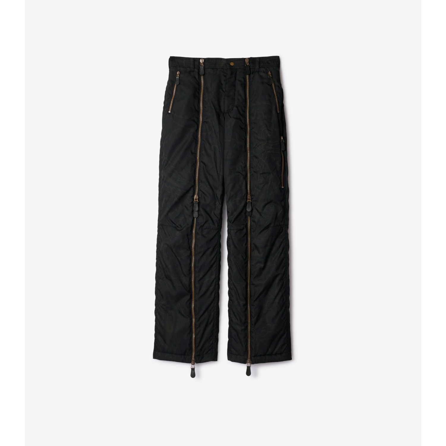 Paisley Nylon Zip Cargo Trousers