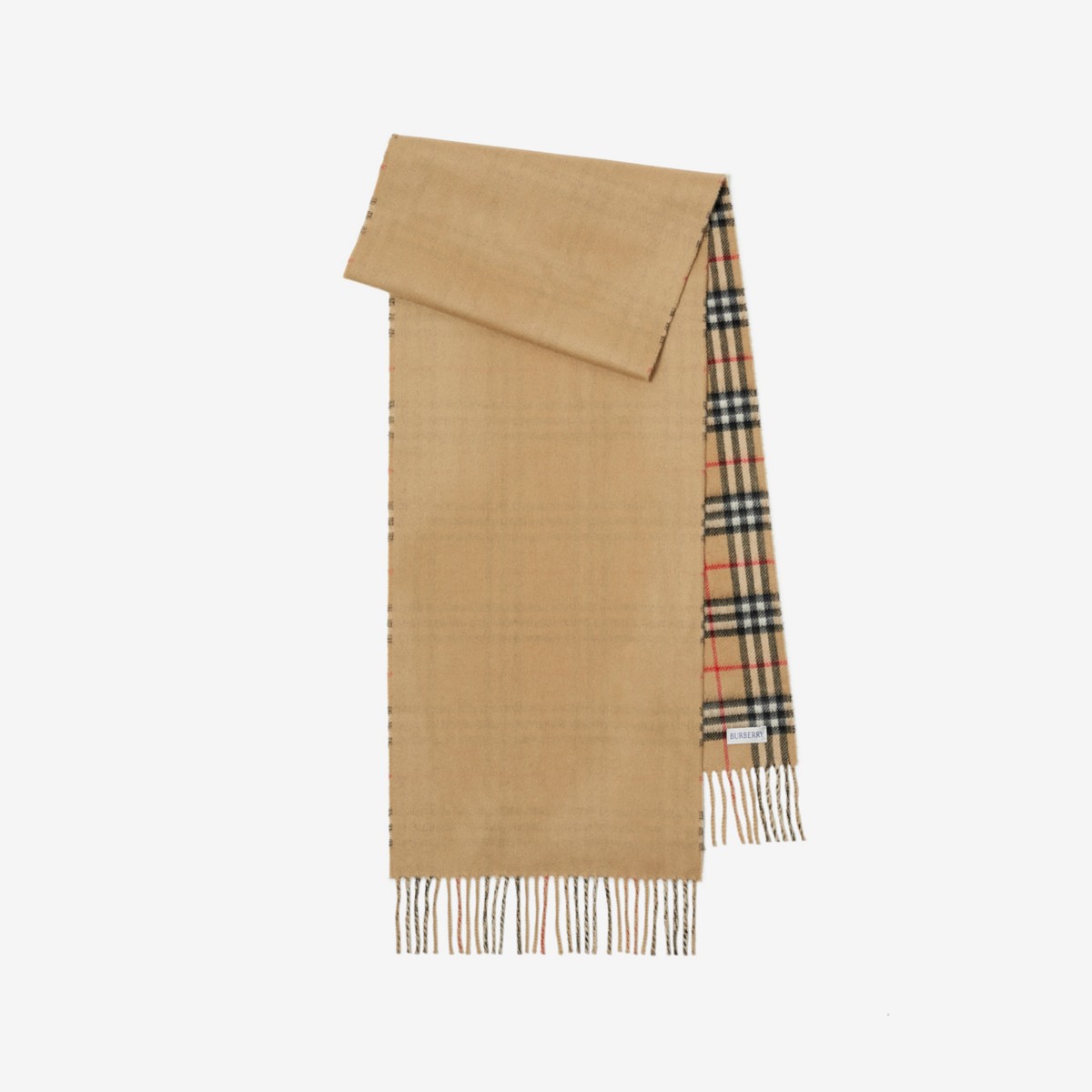 Burberry Reversible Check Cashmere Scarf In Neutral