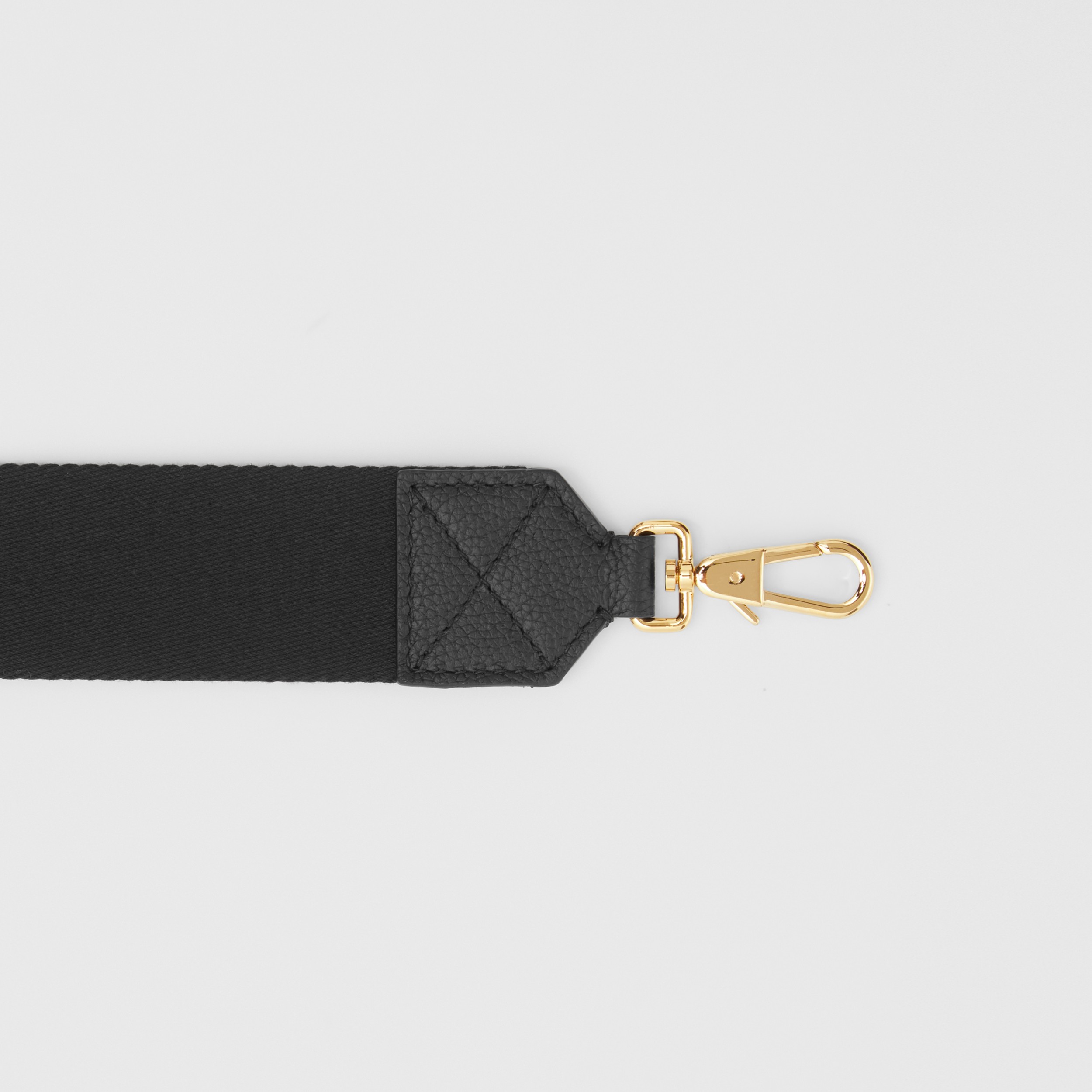 Vintage Check and Leather Bag Strap in Black Women Burberry® Official