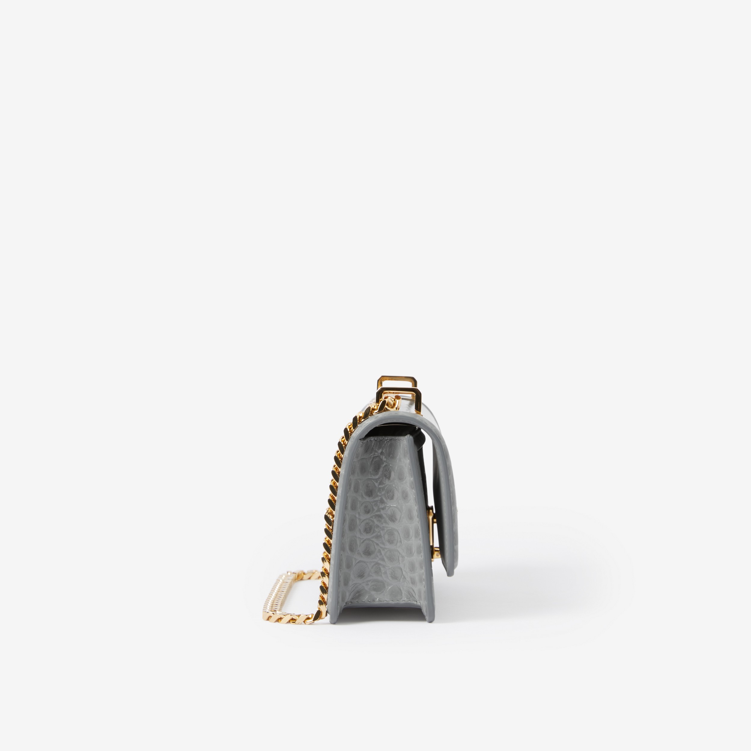 Mini sac TB en cuir embossé avec chaîne (Gris Nuage) - Femme | Site officiel Burberry® - 2