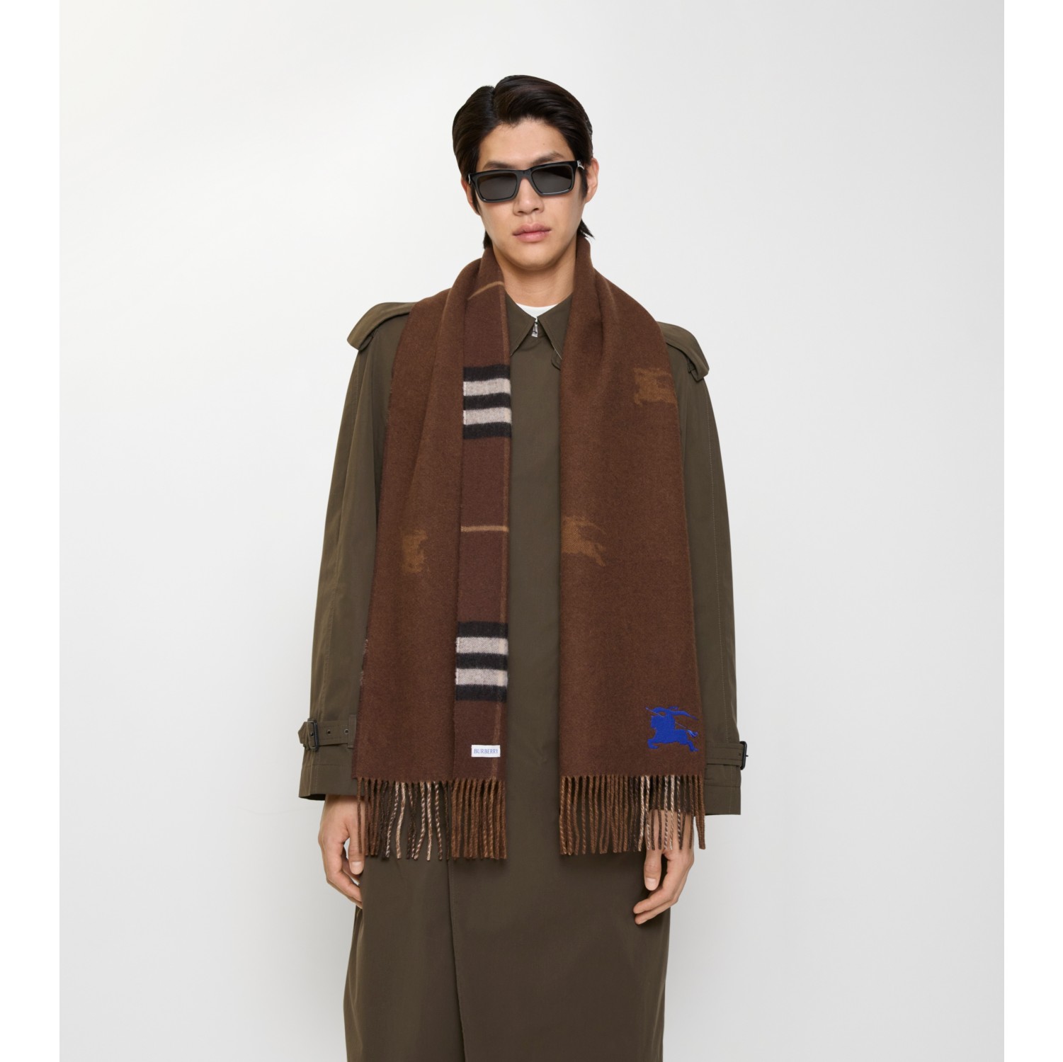 Reversible EKD Check Cashmere Scarf