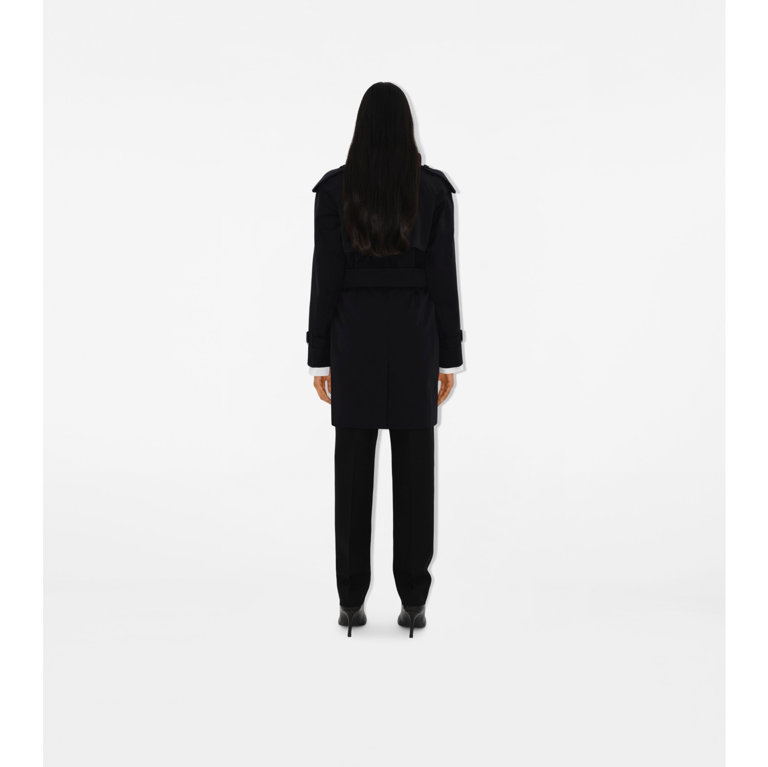 Short Gabardine Trench Coat