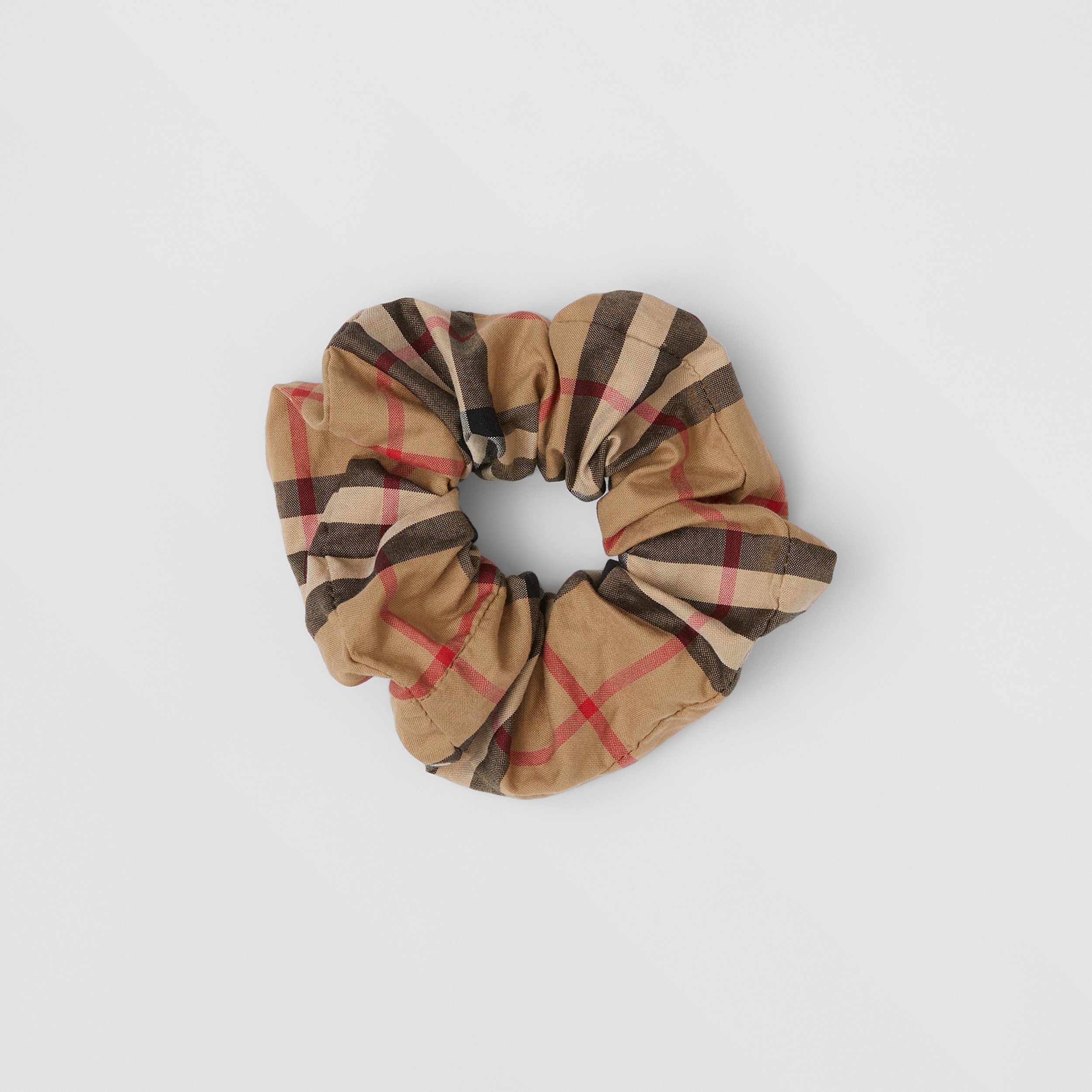 Vintage Check Cotton Scrunchie in Archive Beige | Burberry® Official - 1