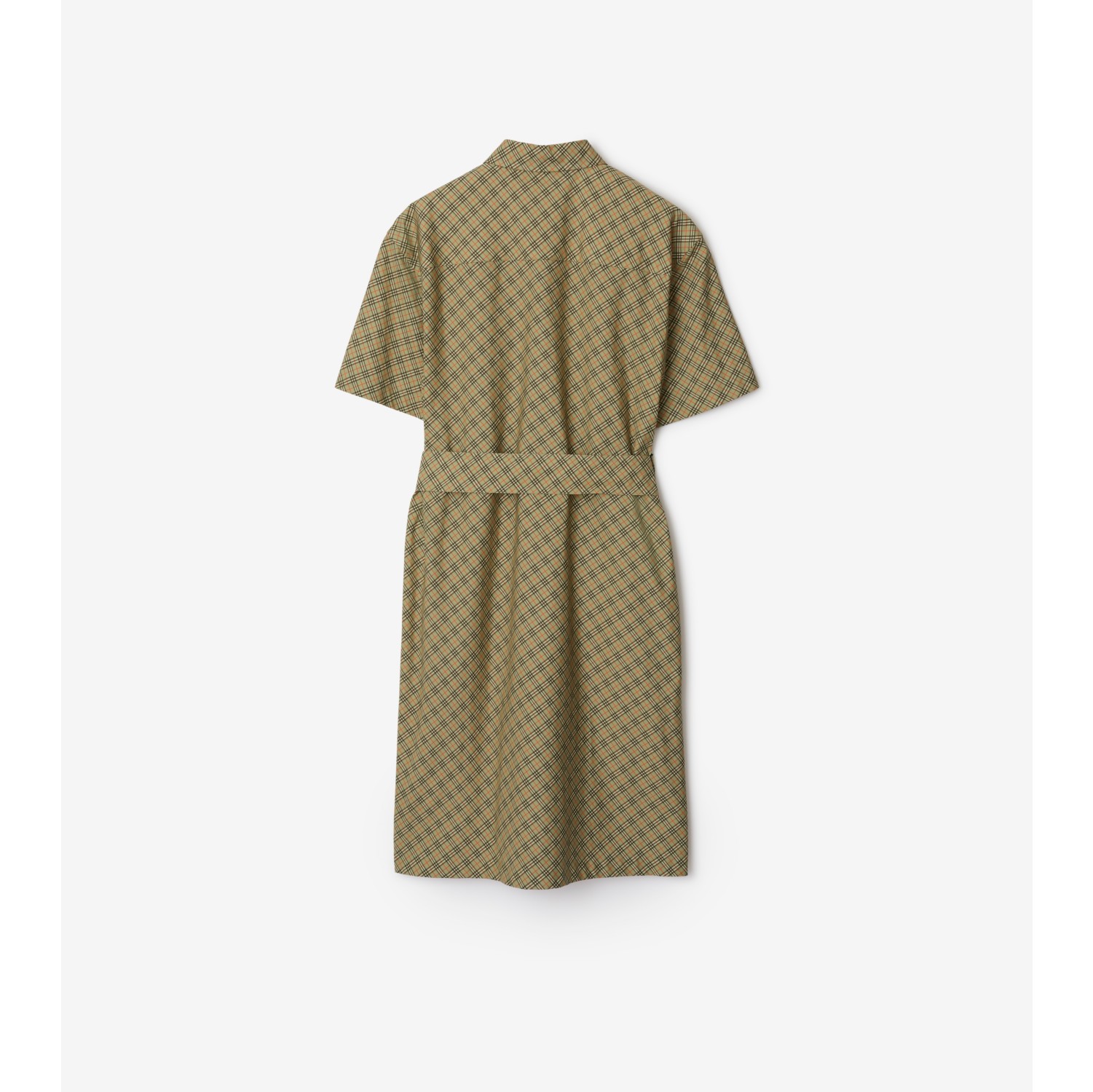Burberry Women's Cotton Check Dress Blue