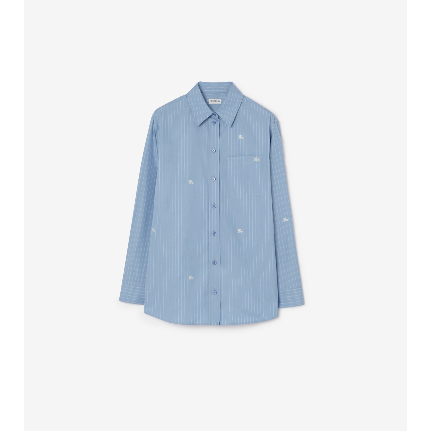 Chemise oversize rayée en coton à fil coupé Knight