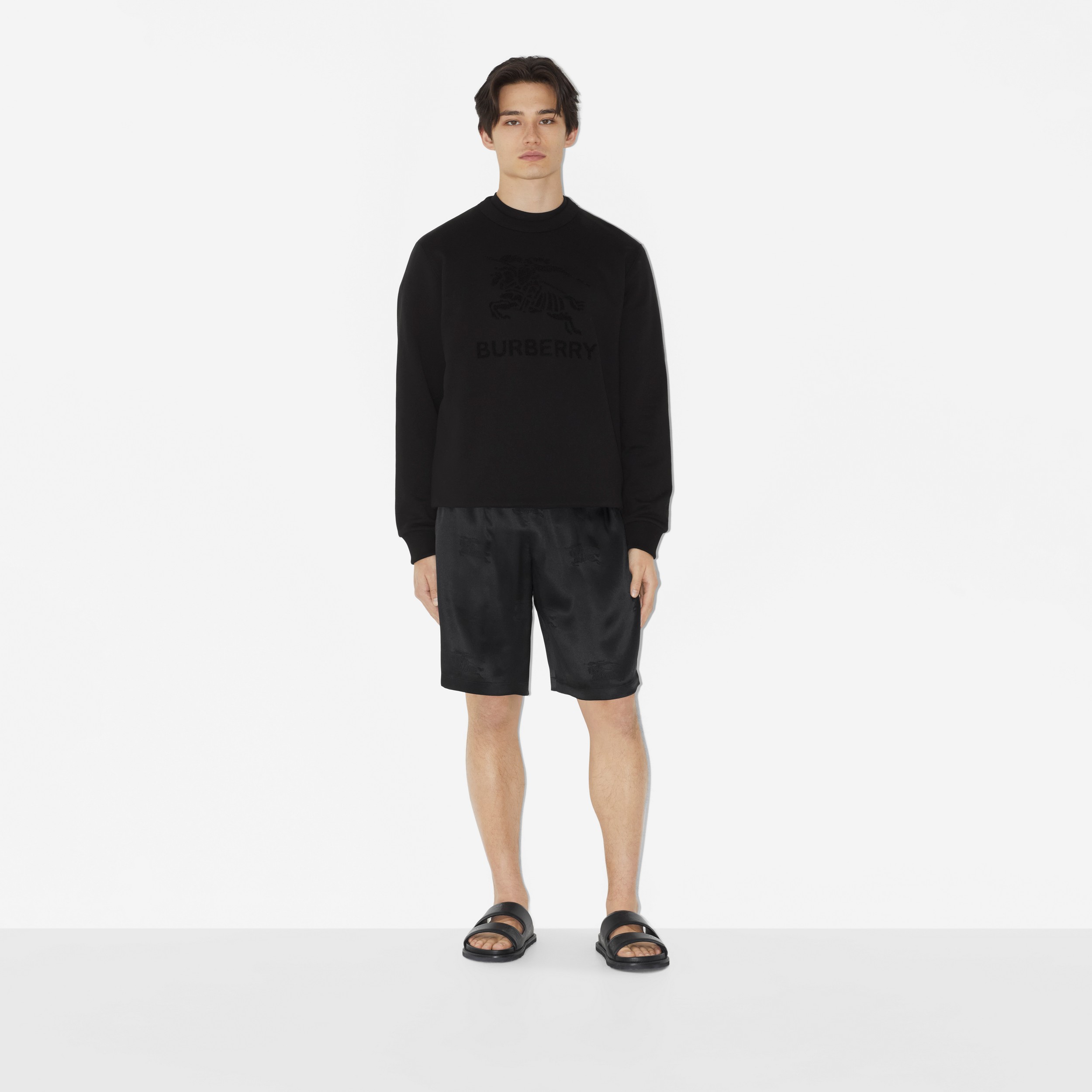 EKD Motif Cotton Sweatshirt in Black - Men | Burberry® Official - 2
