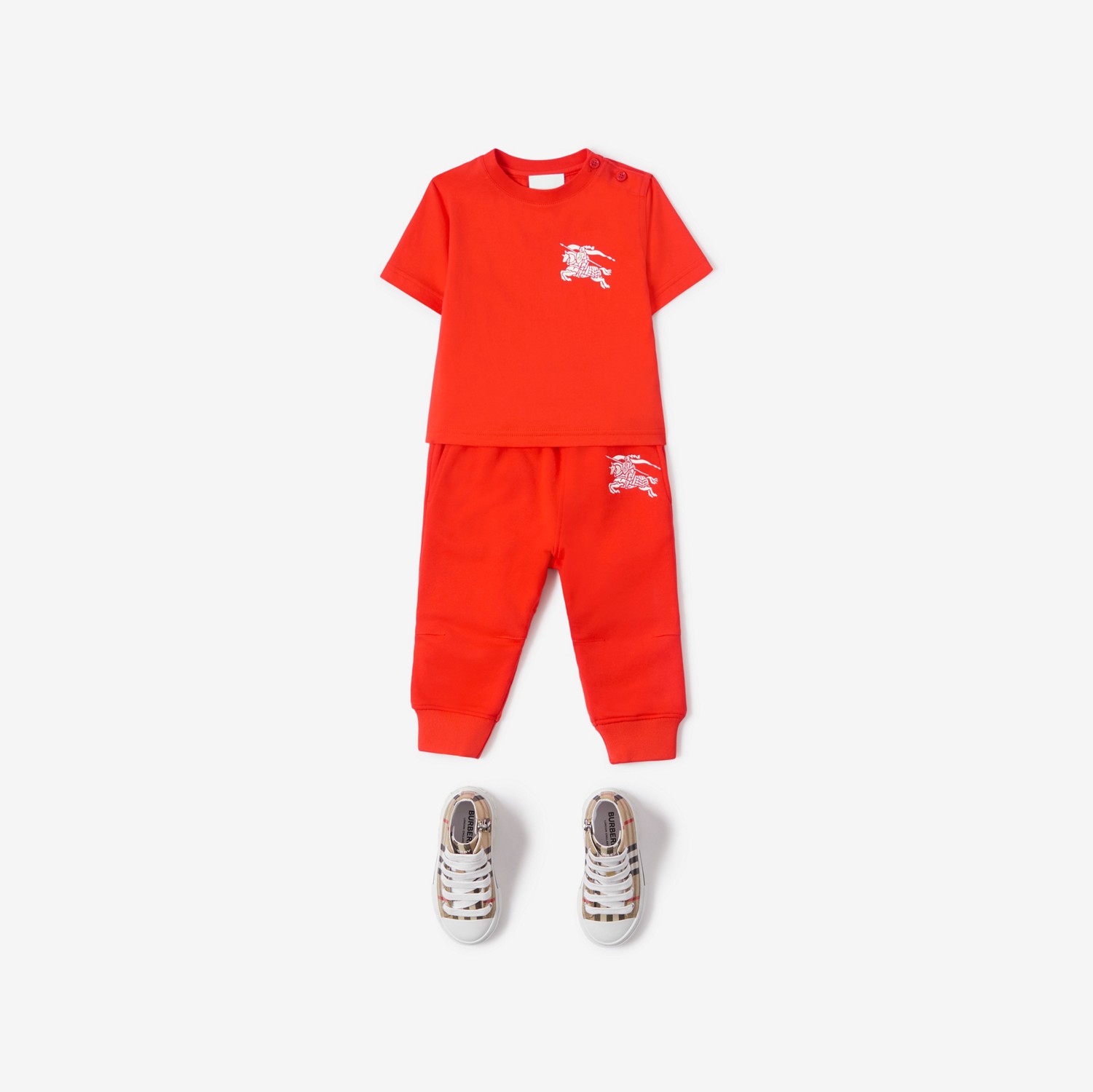 Baumwoll-T-Shirt mit EKD-Motiv (Orangerot) - Kinder | Burberry®