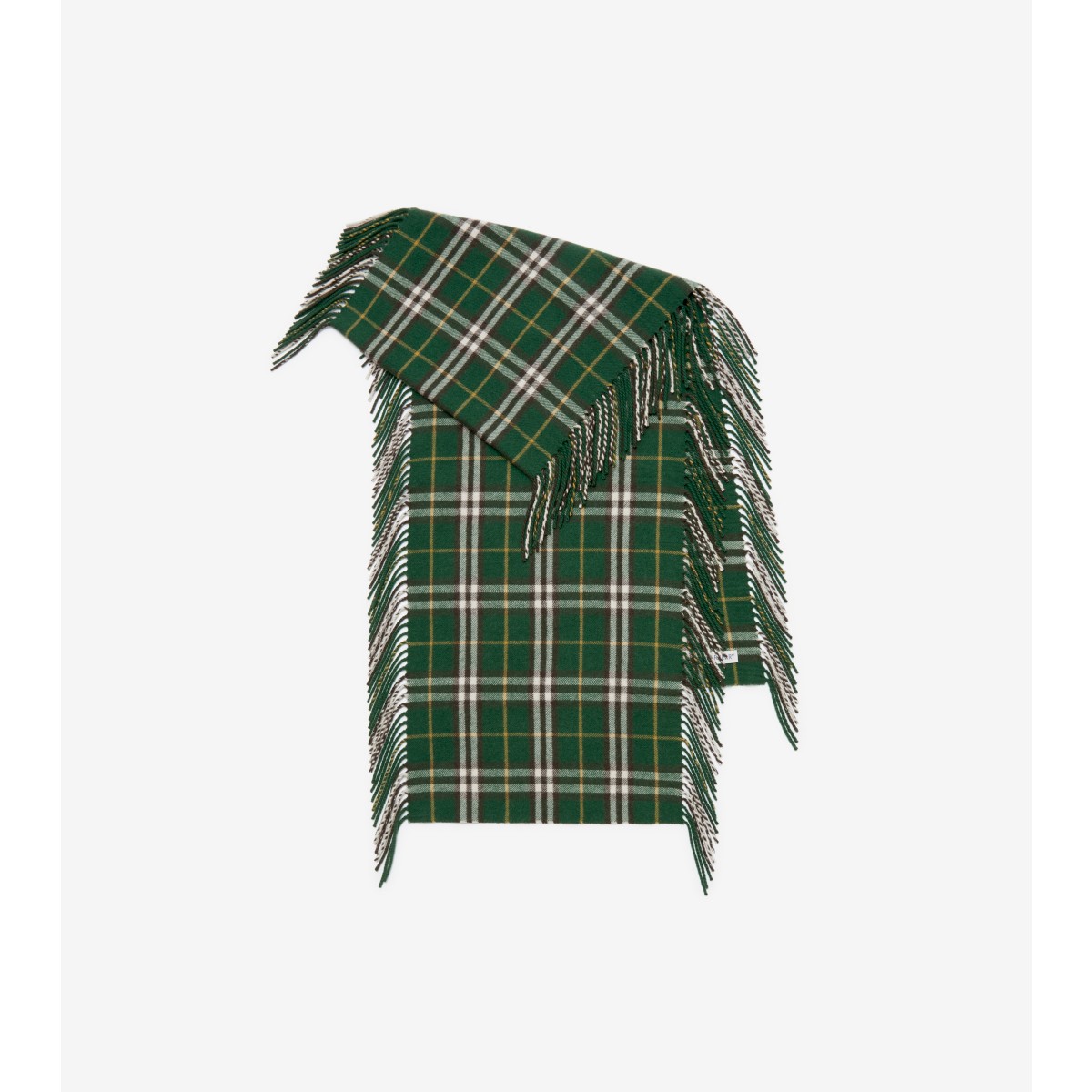 Shop Burberry Check Cashmere Happy Scarf In Ivy