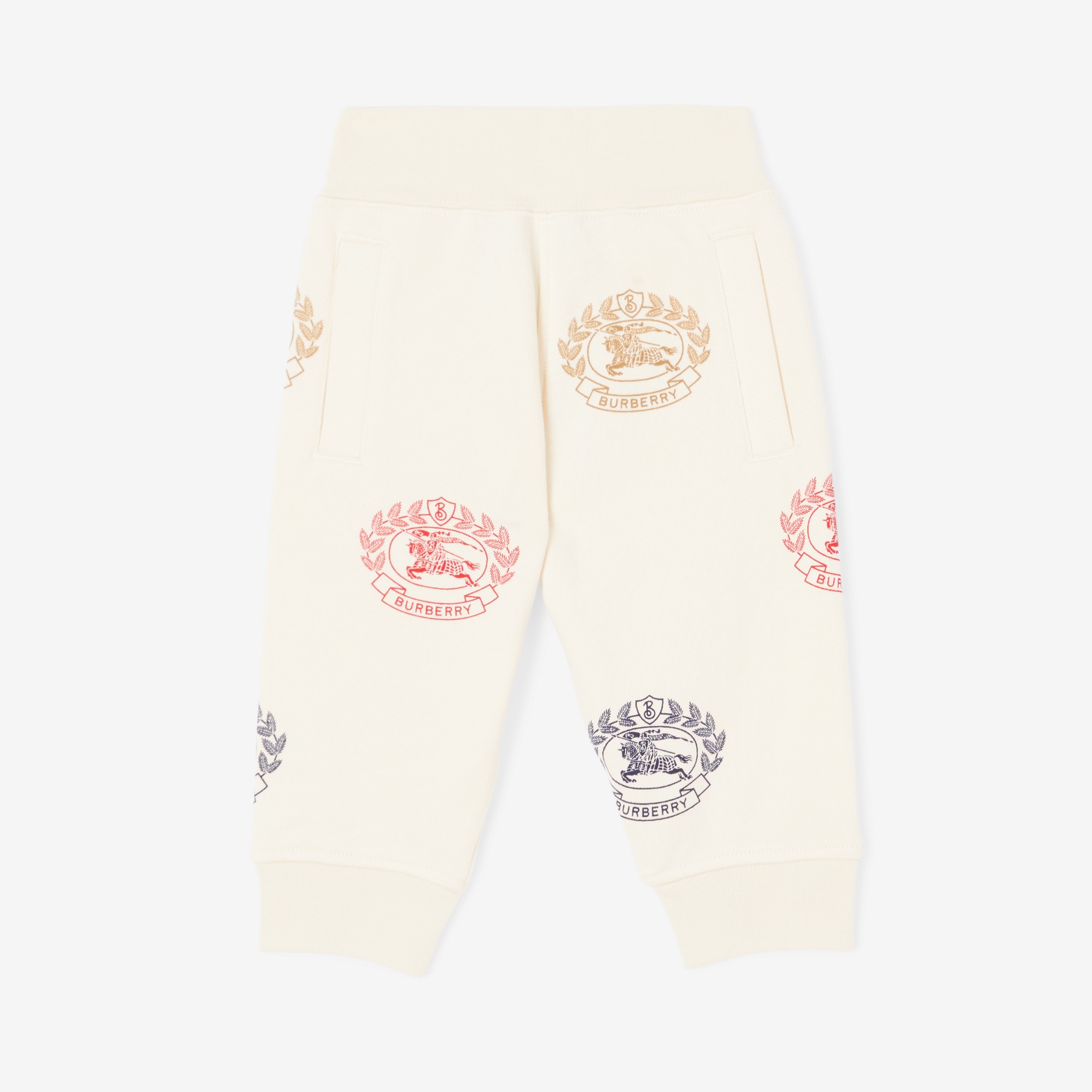 EKD Print Cotton Jogging Pants in Pale Cream - Children | Burberry® Official - 1