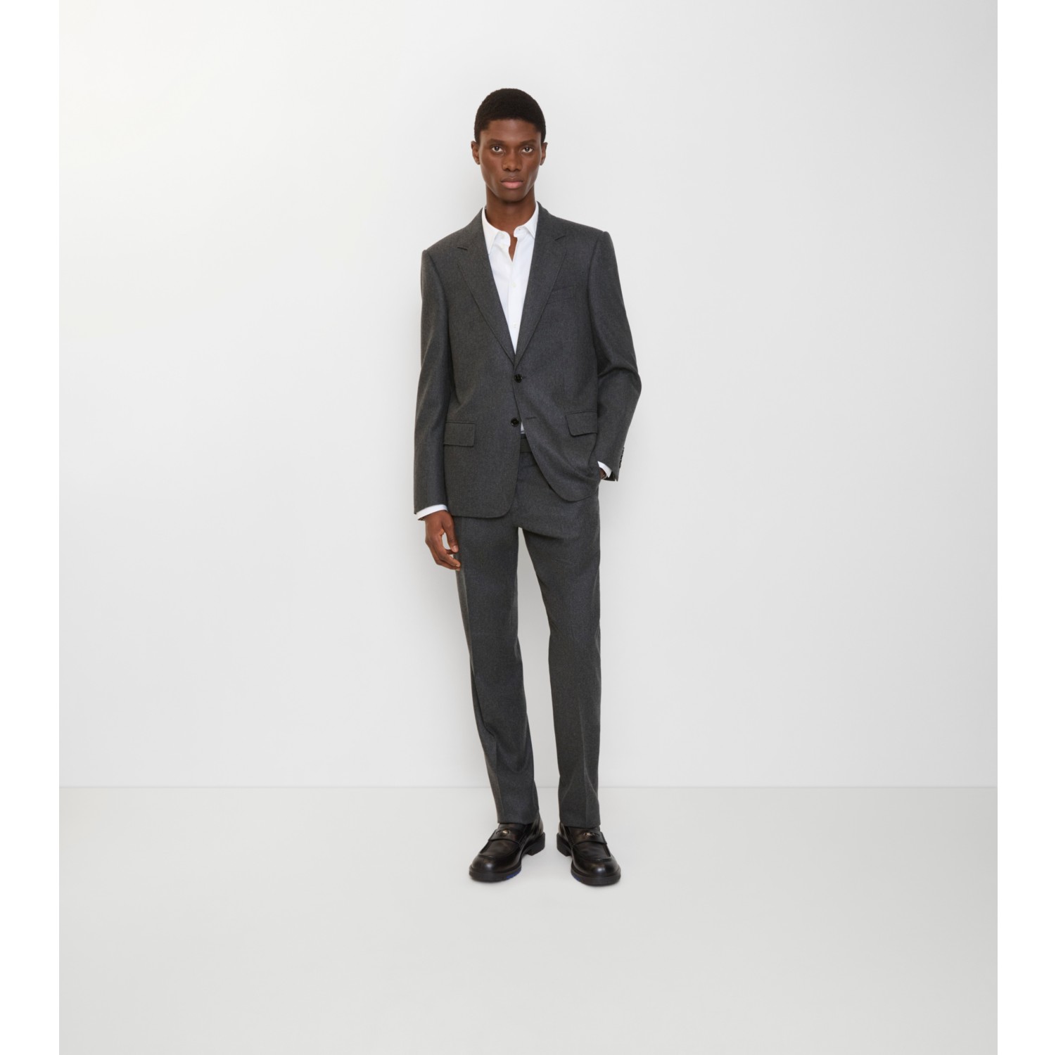 Wool Flannel Tailored Trousers