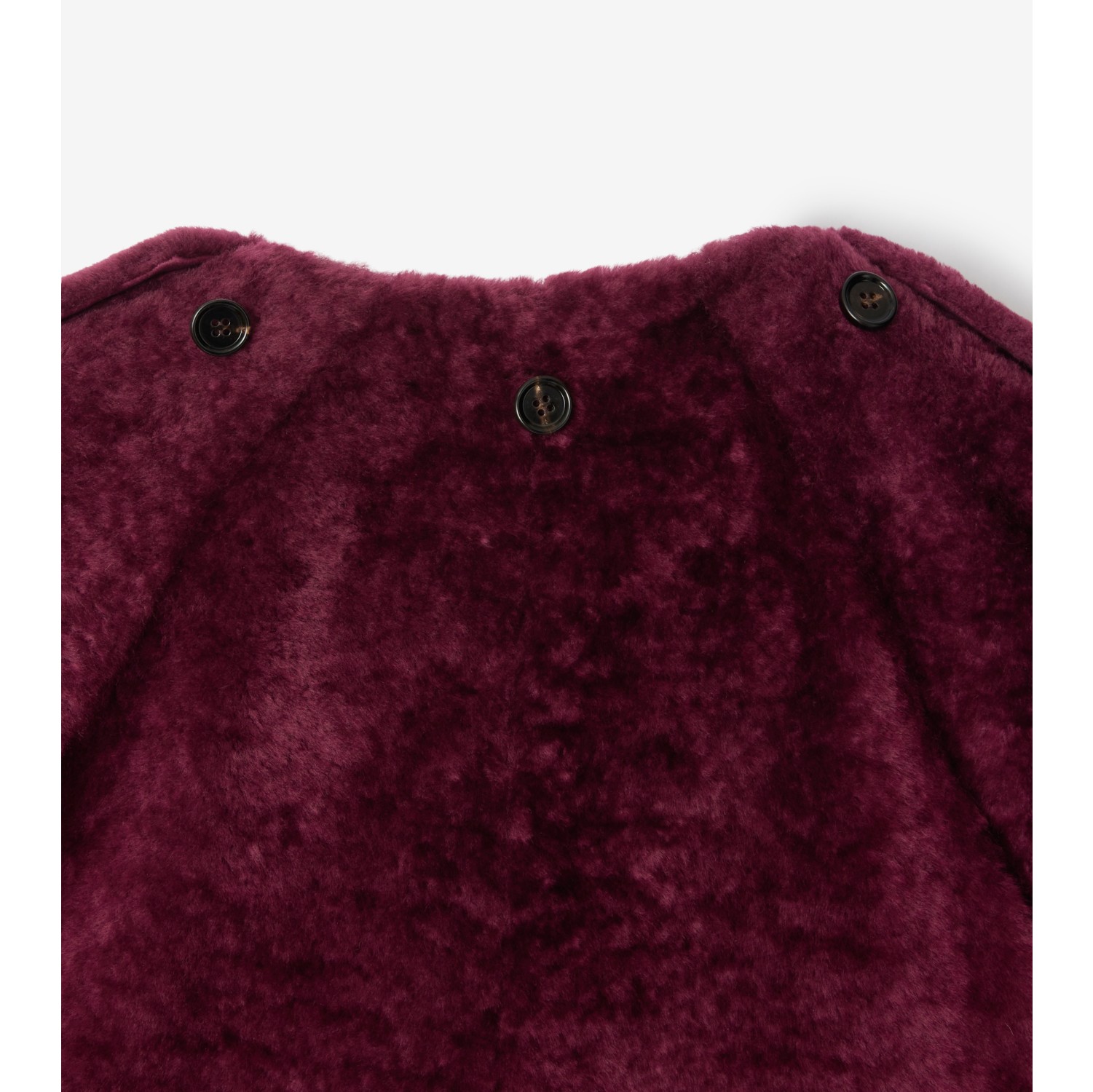 Jaqueta de shearling com cachecol removível