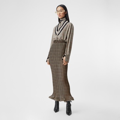 burberry maxi skirt