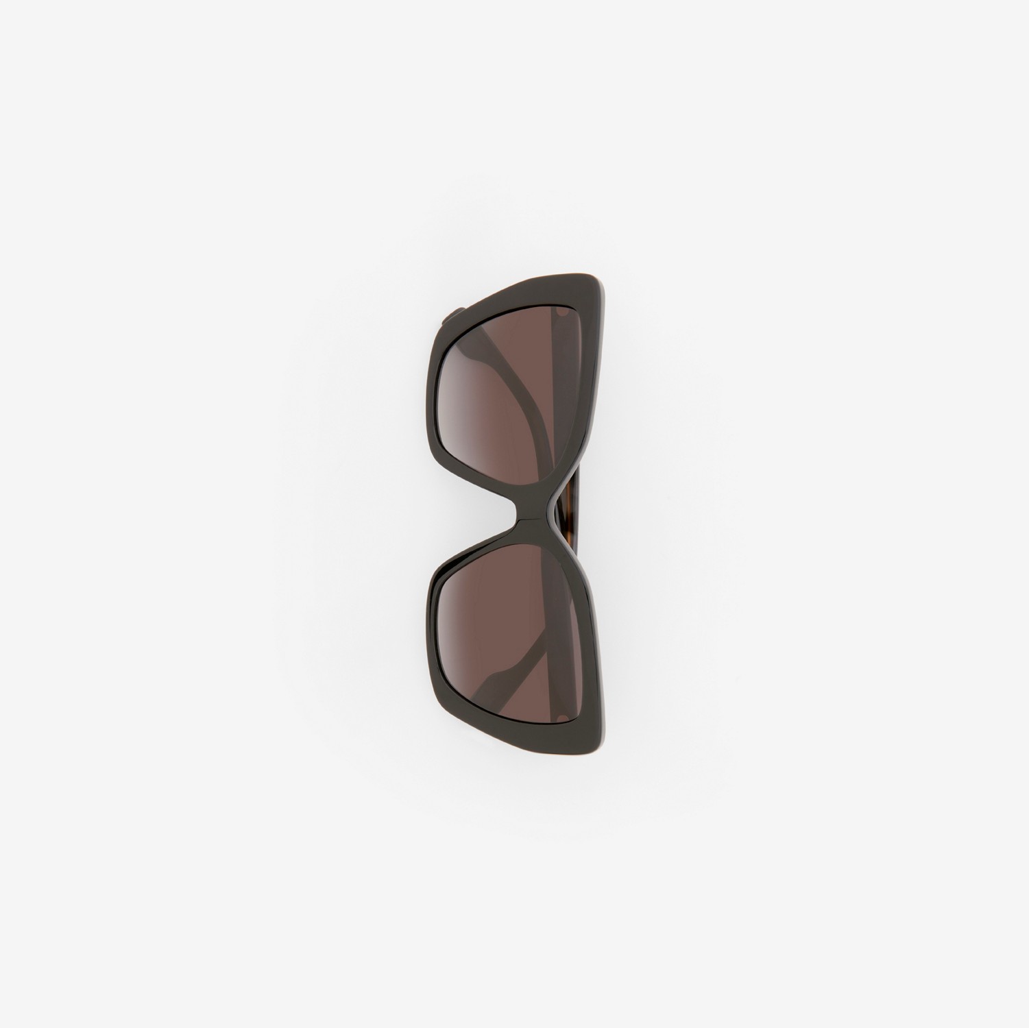 Cat-Eye-Sonnenbrille mit Karodetail (Schwarz) - Damen | Burberry®