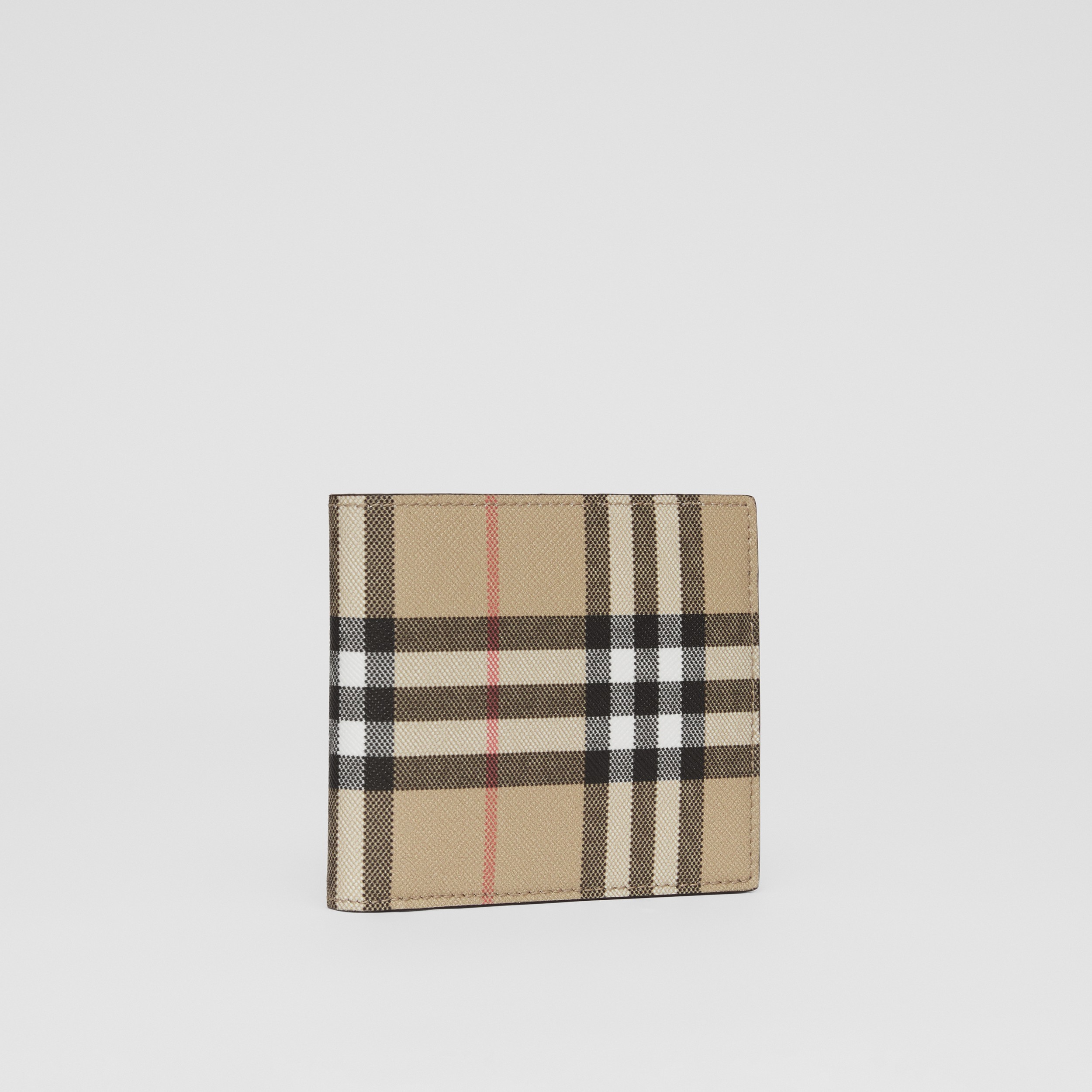 Vintage Check E-Canvas Bifold Coin Wallet in Archive Beige - Men | Burberry® Official - 4