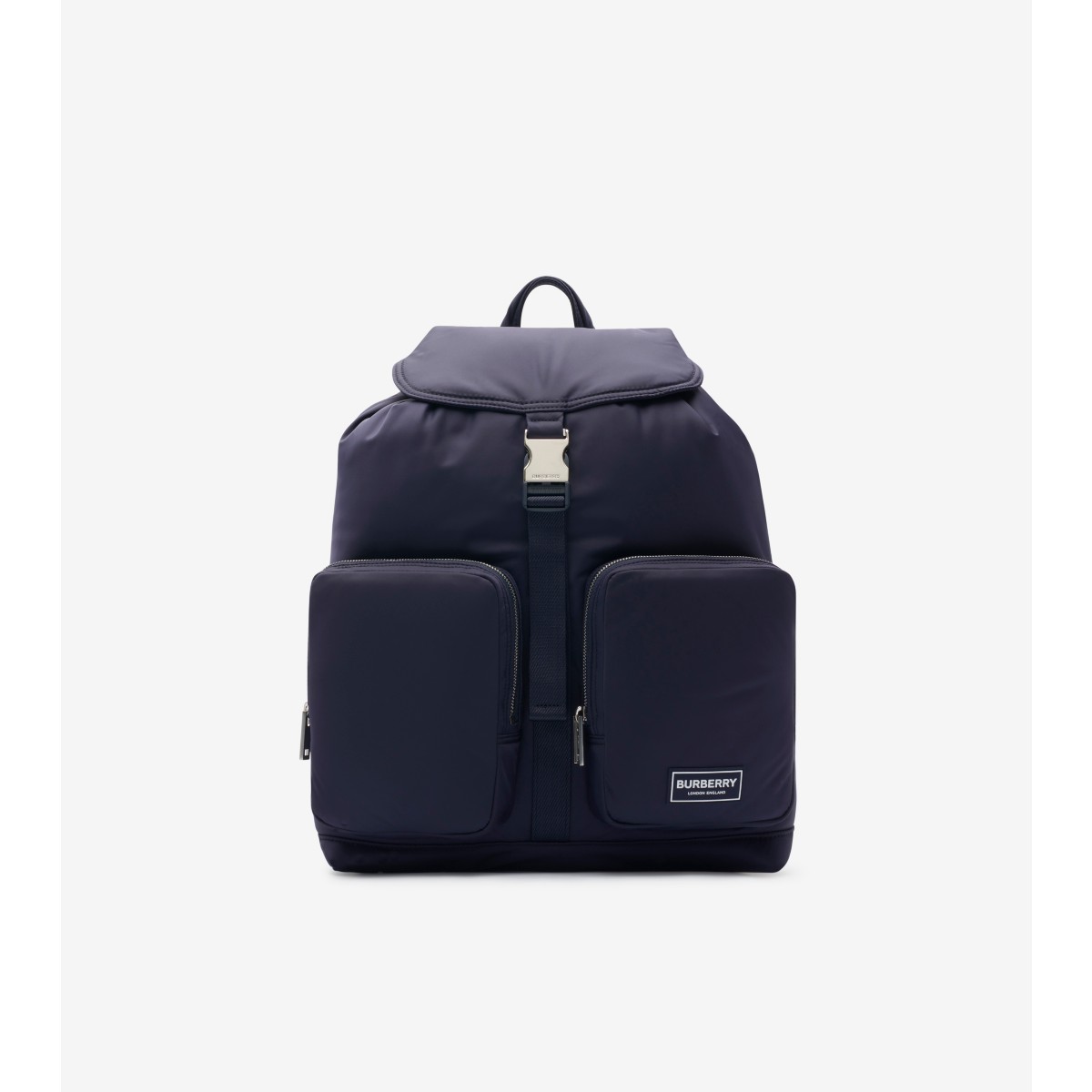 Burberry Medium Nylon Backpack In Blue