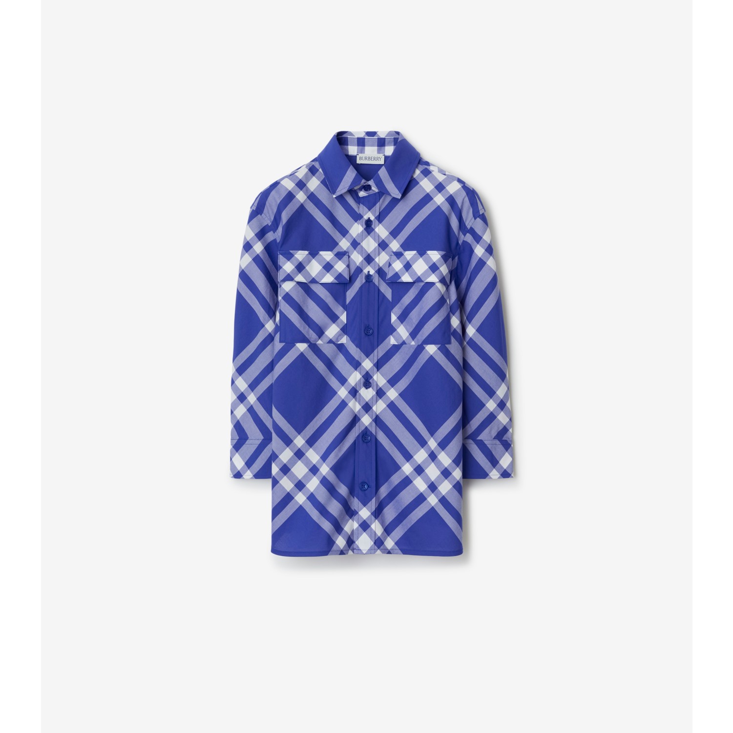 Blue plaid deals burberry shirt