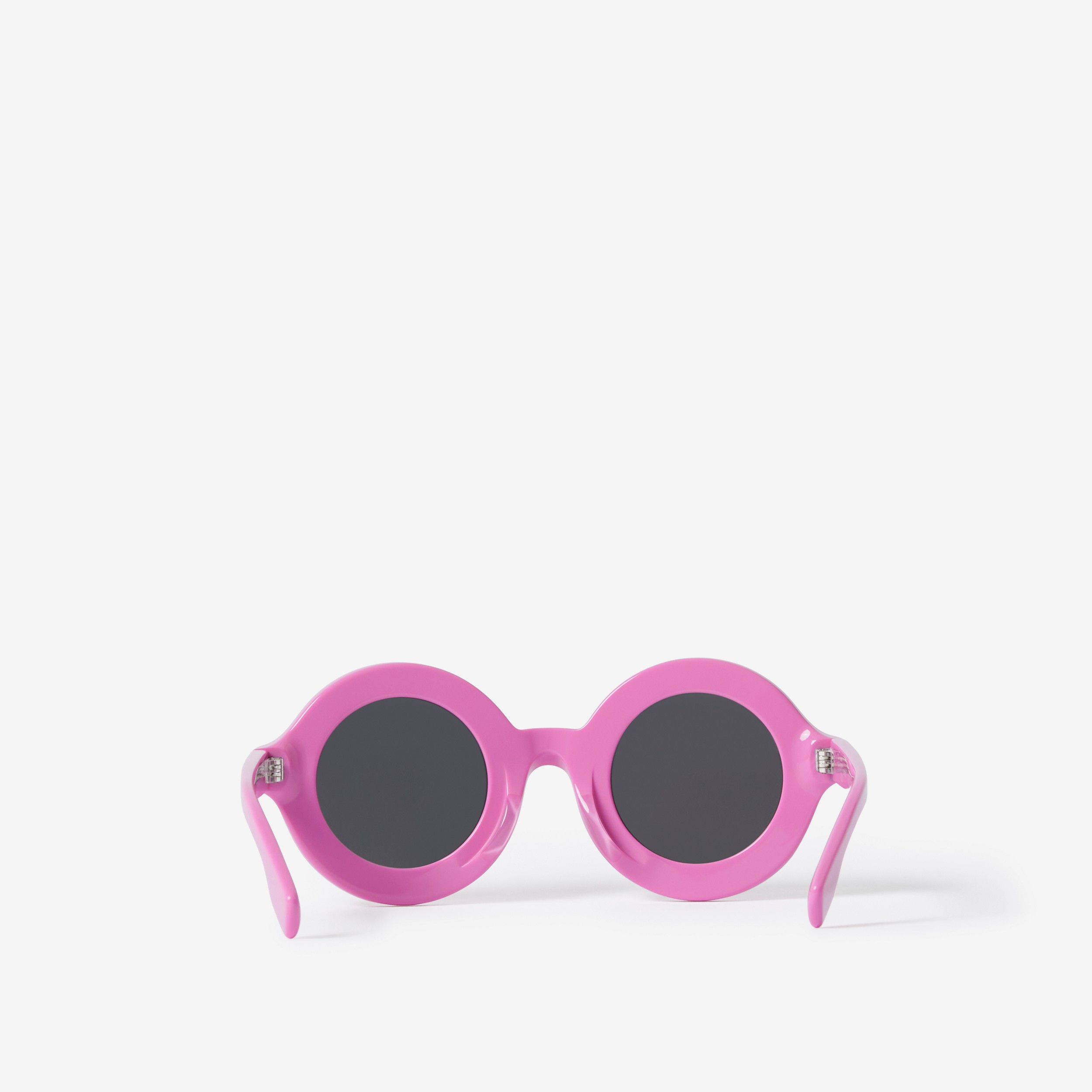 Logo Detail Round Frame Sunglasses in Pink - Children | Burberry® Official - 3