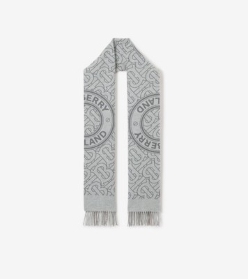 Dior Oblique Scarf Gray Technical Cashmere