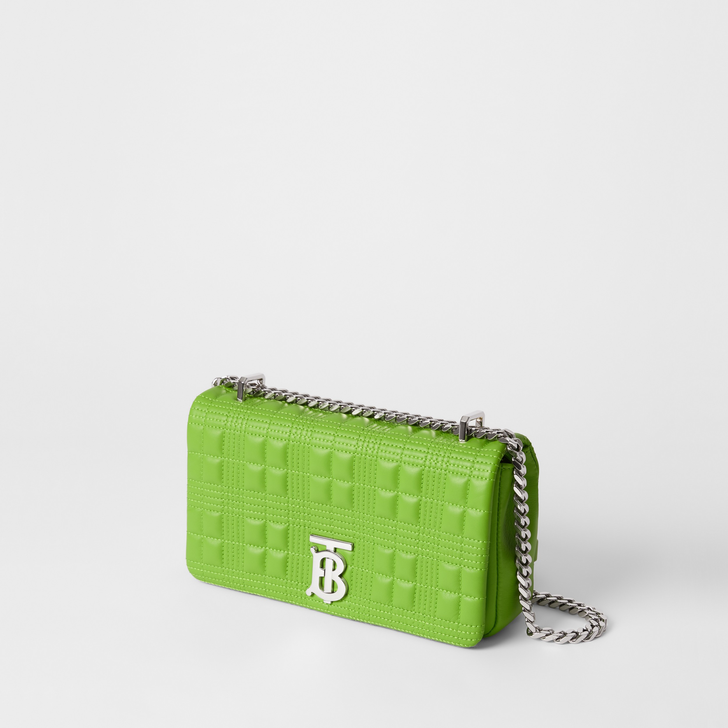 Small Quilted Lambskin Lola Bag in Brilliant Green - Women | Burberry® Official - 3