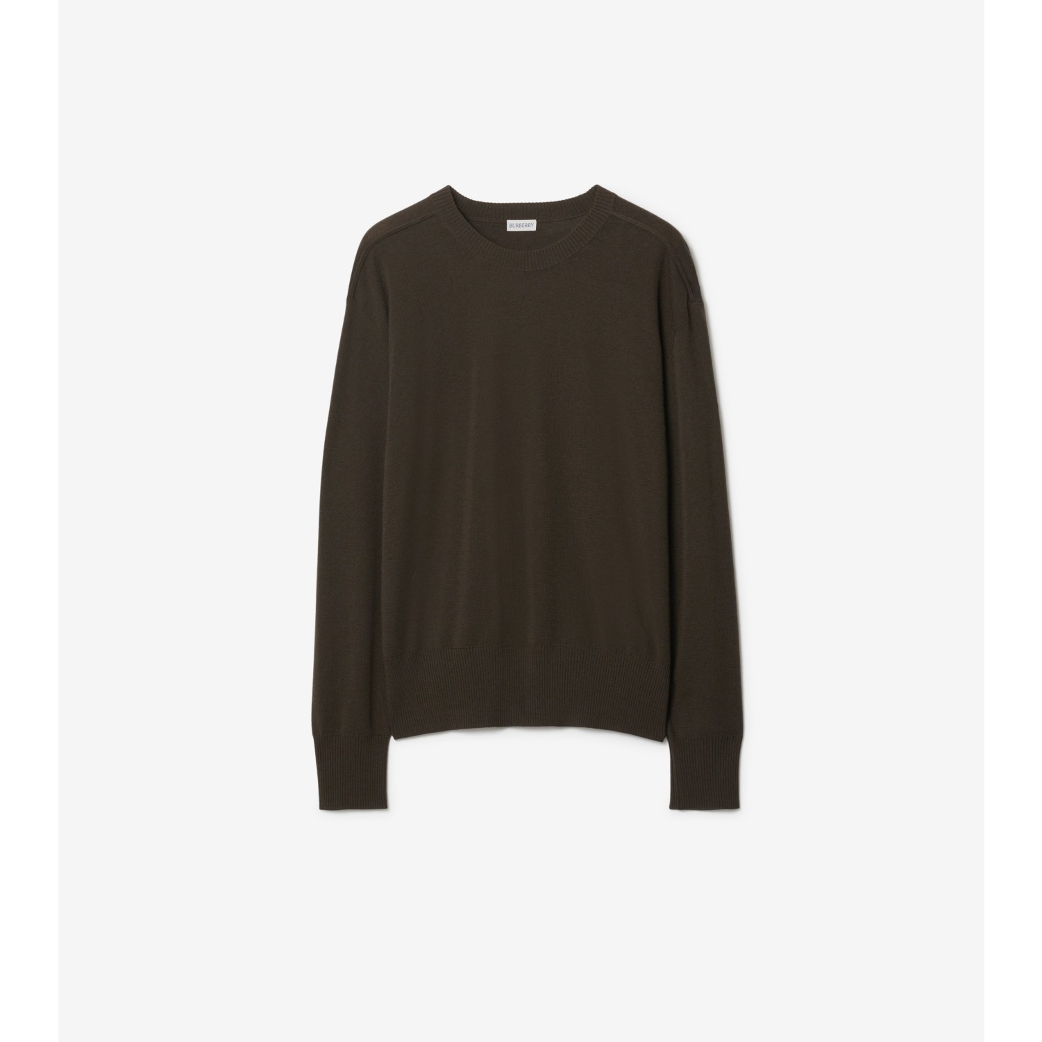 Wool Sweater in Otter Men Burberry Official