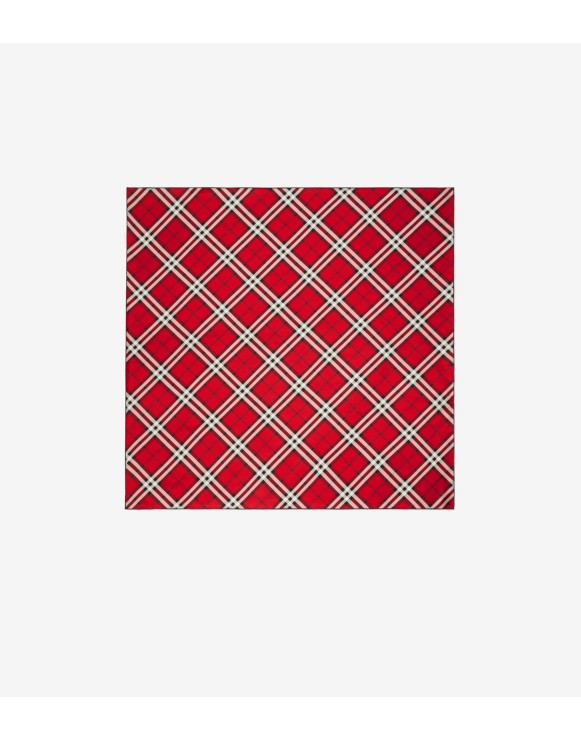 Check Silk Scarf