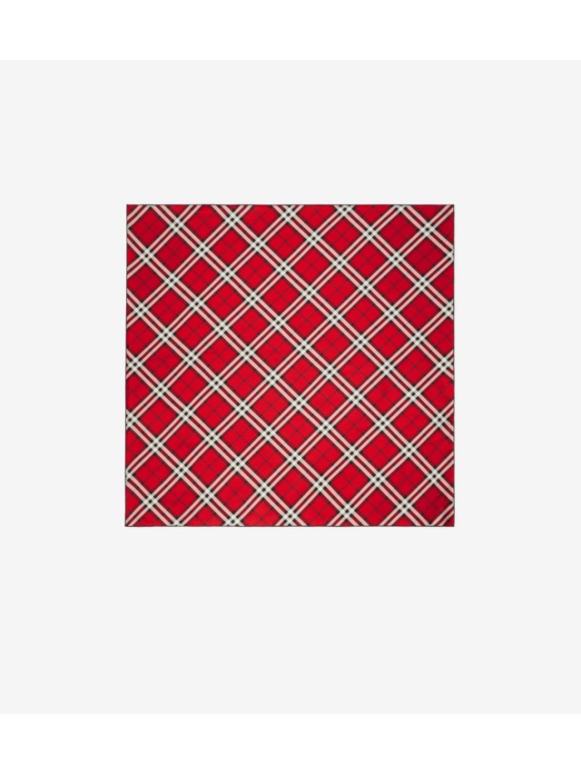 Check Silk Scarf