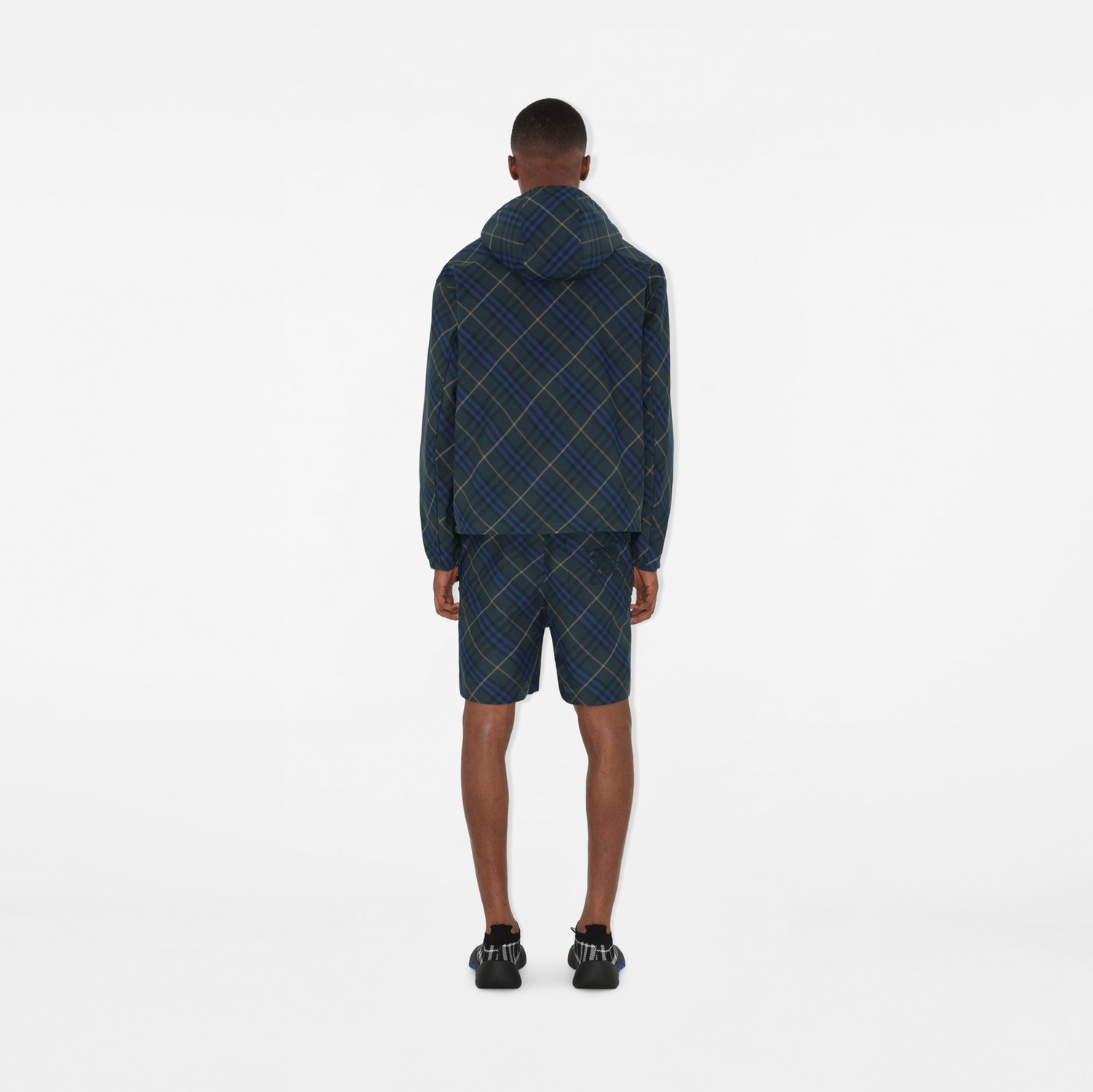 Check Twill Jacket in Midnight - Men, Nylon | Burberry® Official Check Twill Jacket in Midnight - Men, Nylon | Burberry® Official