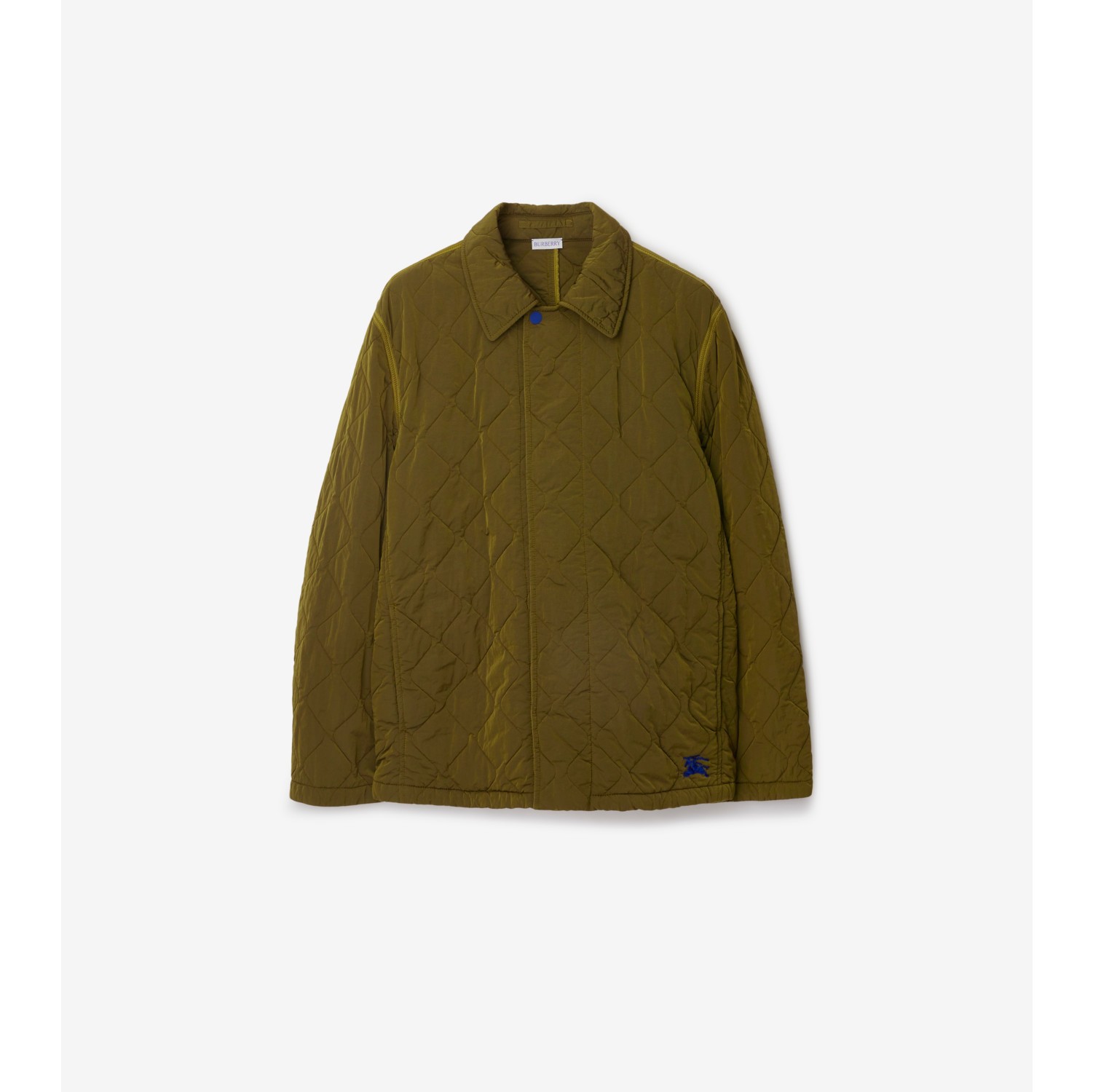 Nylon Quilted Jacket in Khaki - Men