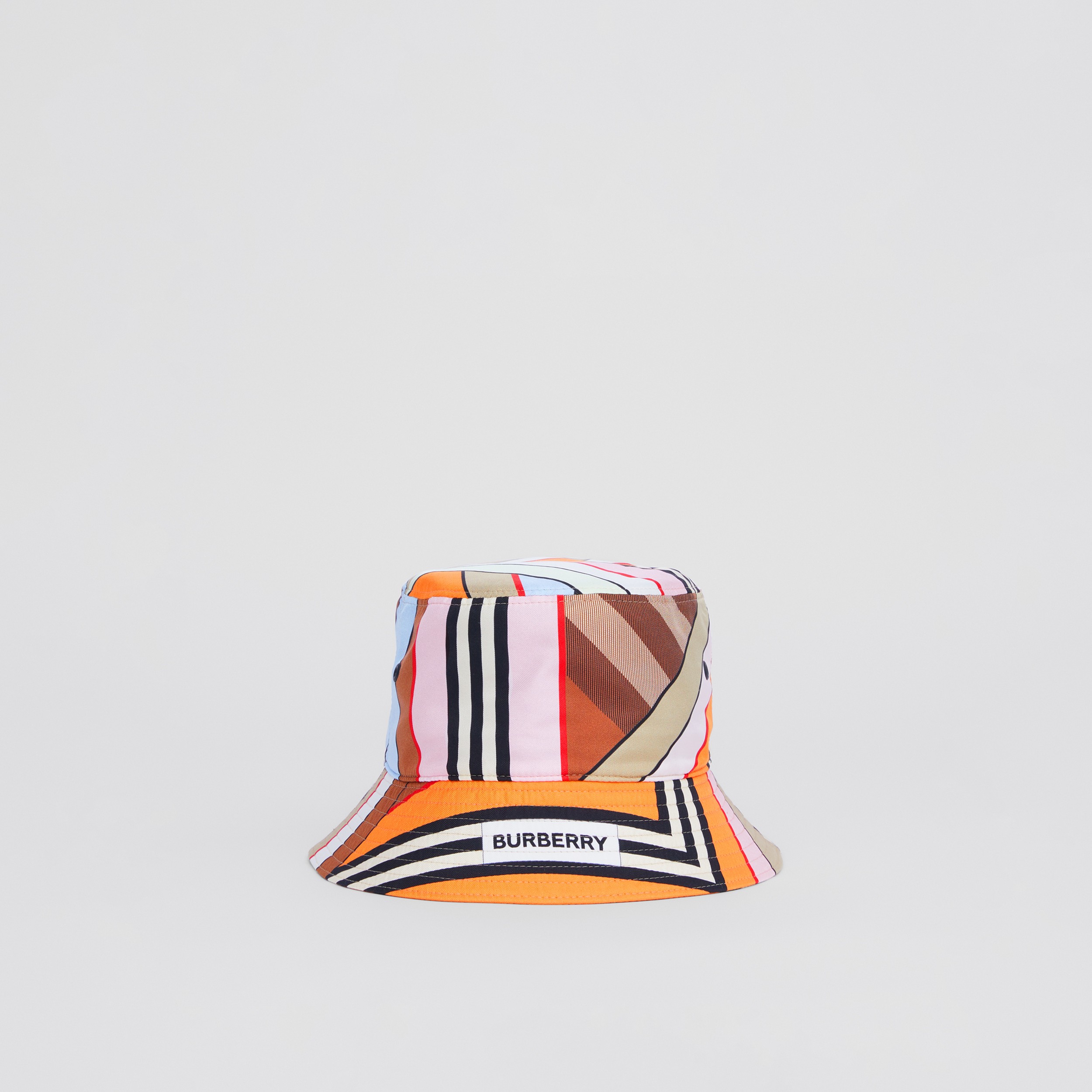 Montage Print Silk Bucket Hat in Multicolour | Burberry® Official - 1