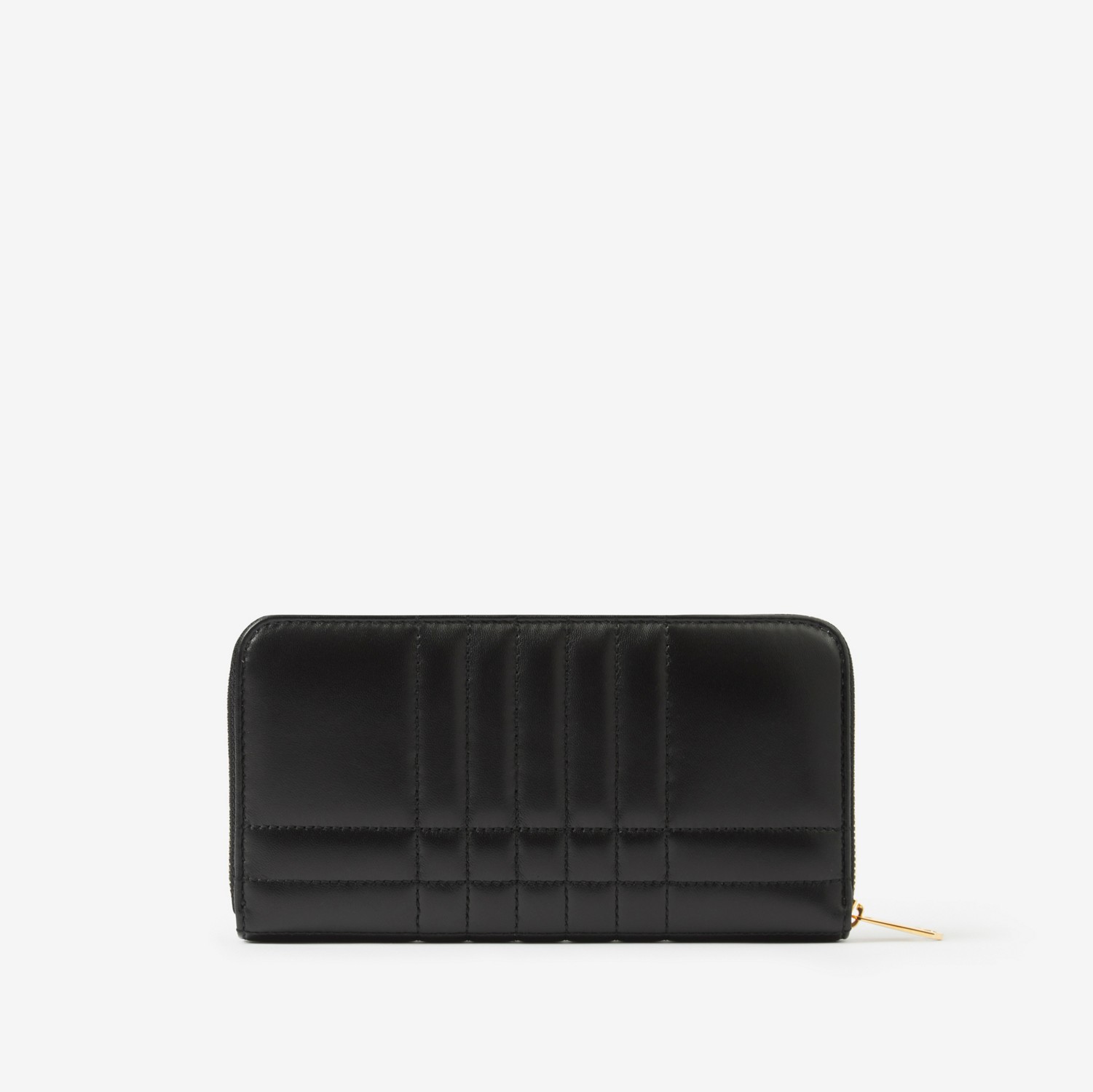 Brieftasche „Lola“ aus gestepptem Leder mit umlaufendem Reißverschluss (Schwarz/helles Goldfarben) - Damen | Burberry®