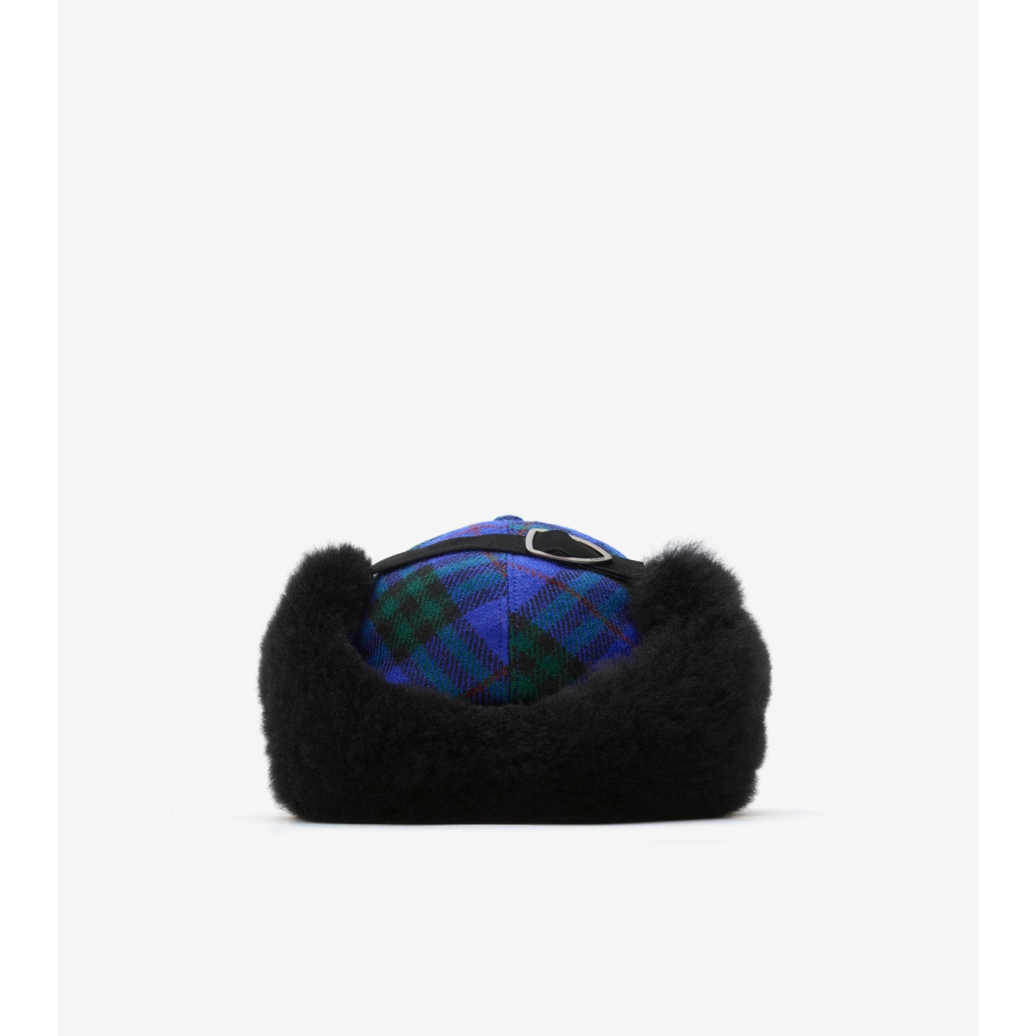 Check Wool Trapper Cap