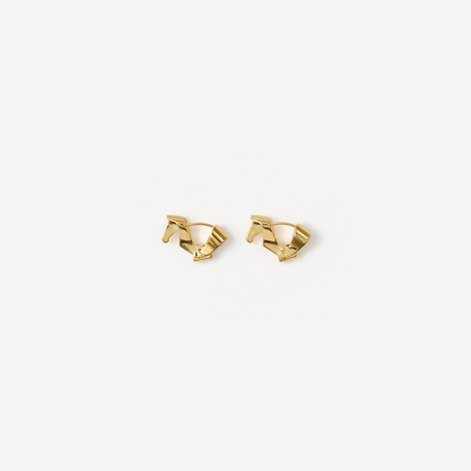 Gold-plated Horse Hoop Earrings | Burberry® Official