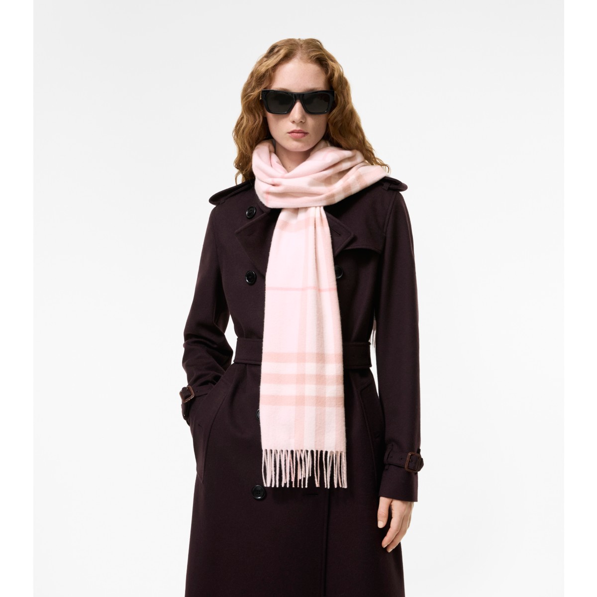  Check Cashmere Scarf