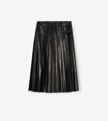 Pleated Leather Skirt ®