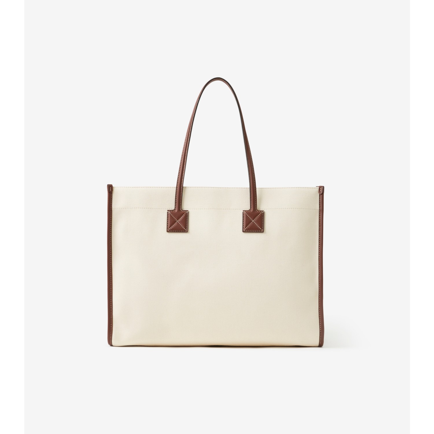 Shop Burberry Medium Freya Two-Tone Canvas & Leather Tote