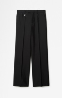 Wool Silk Tailored Trousers