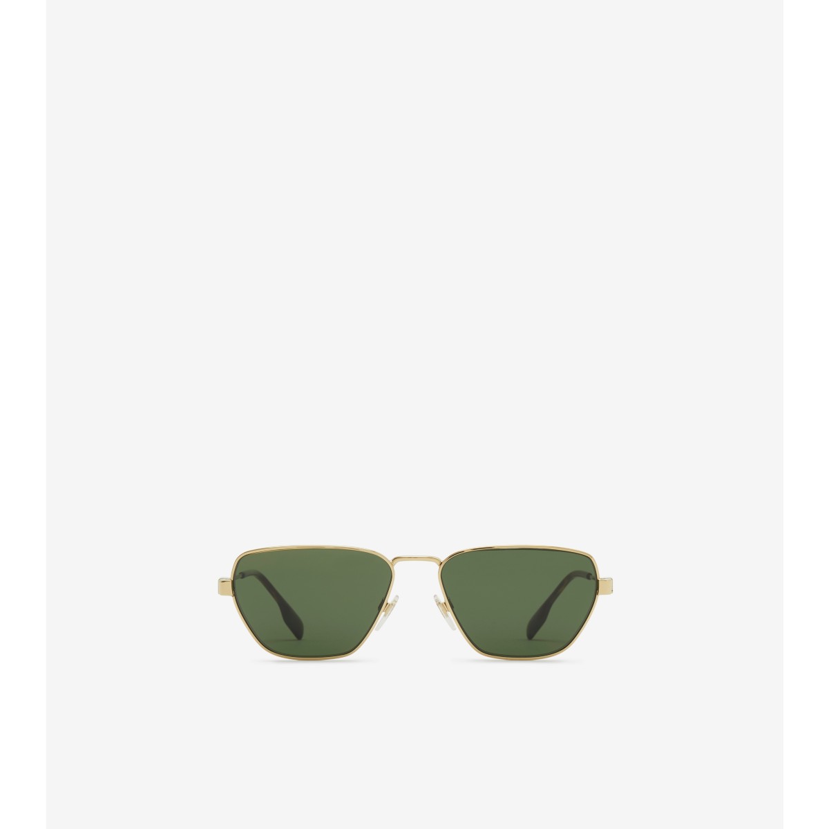Burberry Icon Geometric Sunglasses In Light Gold