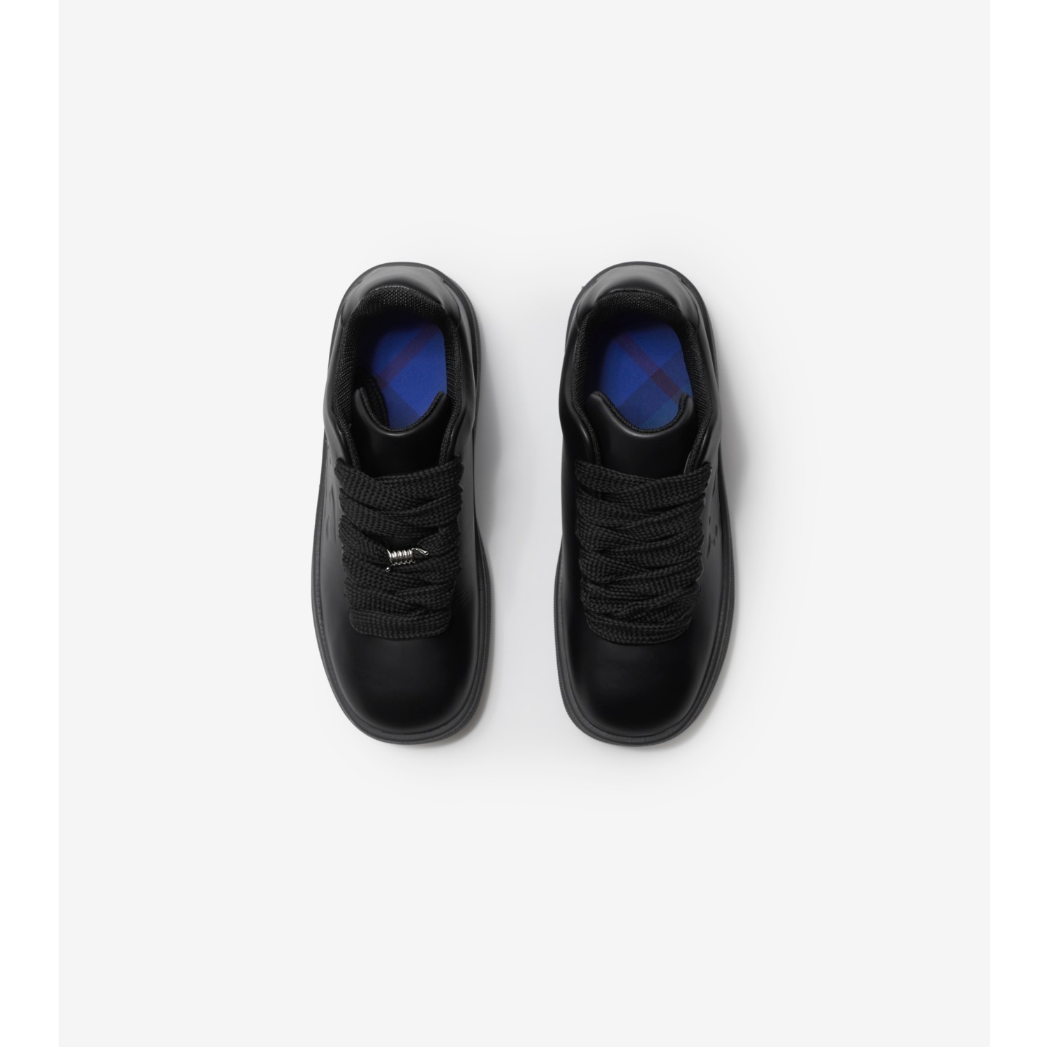 burberry black leather sneakers