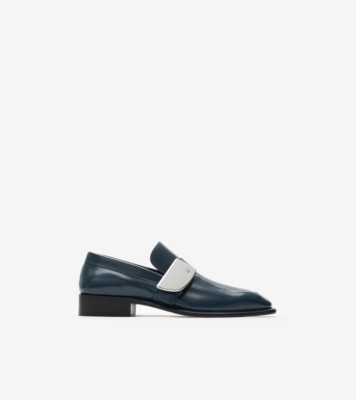Burberry Shield leather loafers - Blue