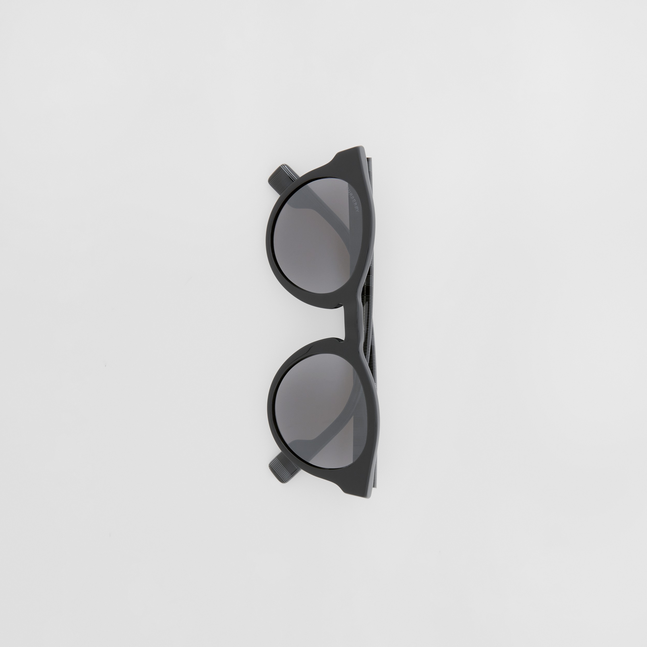 Bio-acetate Round Frame Sunglasses in Black - Men | Burberry® Official - 3