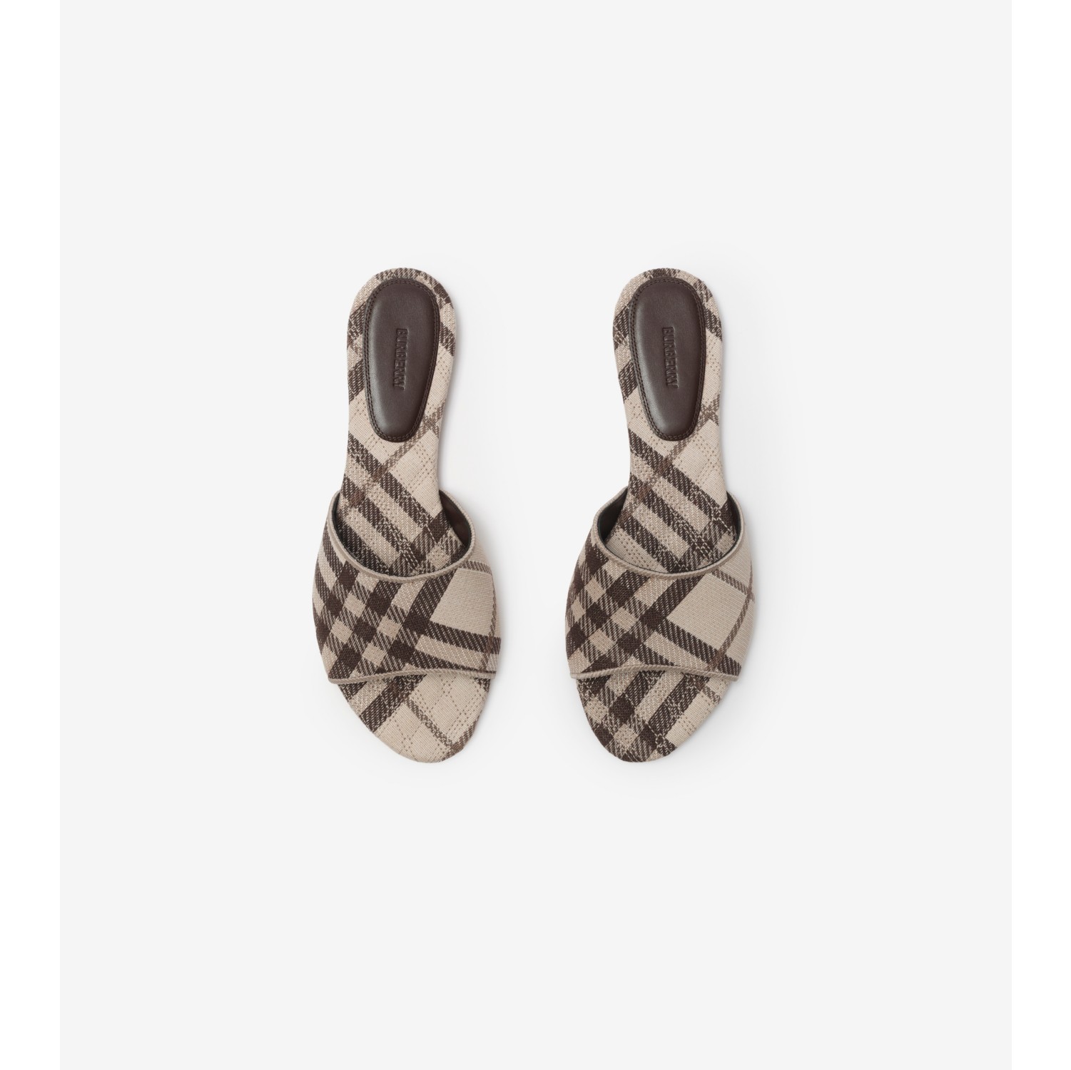 Check Sloane Slides​ in Light beige - Women | Burberry® Official