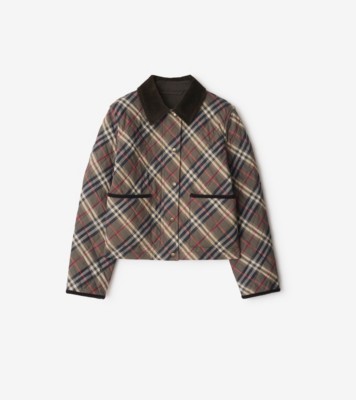 BURBERRY☆24FW クロップド キルティング ジャケット ブラック BURBERRY - 美品 バーバリー ロンドン BURBERRY LONDON