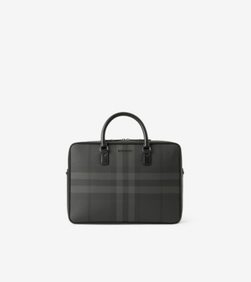 Ainsworth Briefcase in Charcoal - Men | Burberry® Official